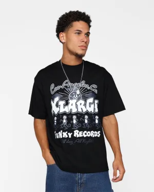 Trendy Casual Wear X-Large Funky Records T-Shirt Black