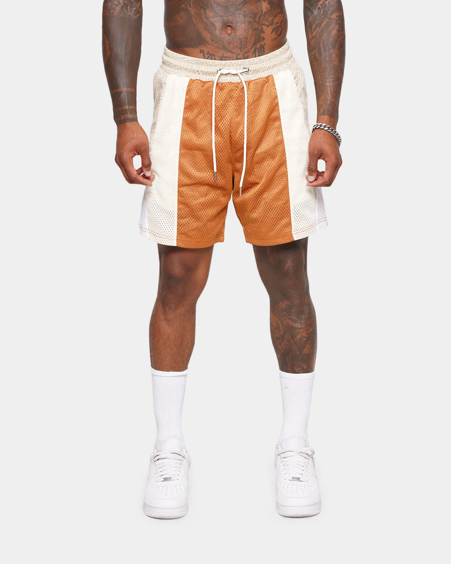 All Day Comfort Fit XXIII Thomas Colour Block Shorts Brown/Beige