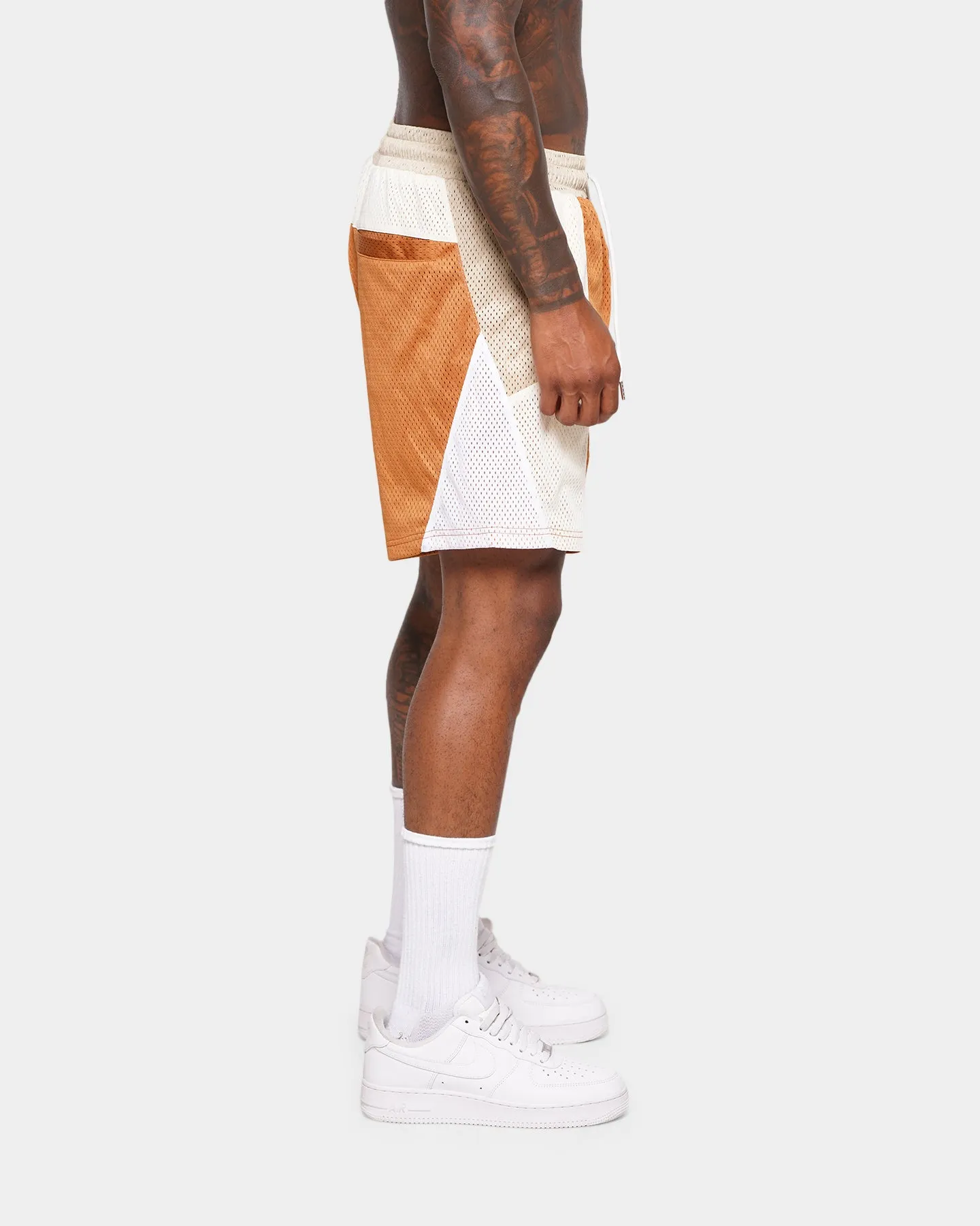 XXIII Thomas Colour Block Shorts Brown/Beige Active Design
