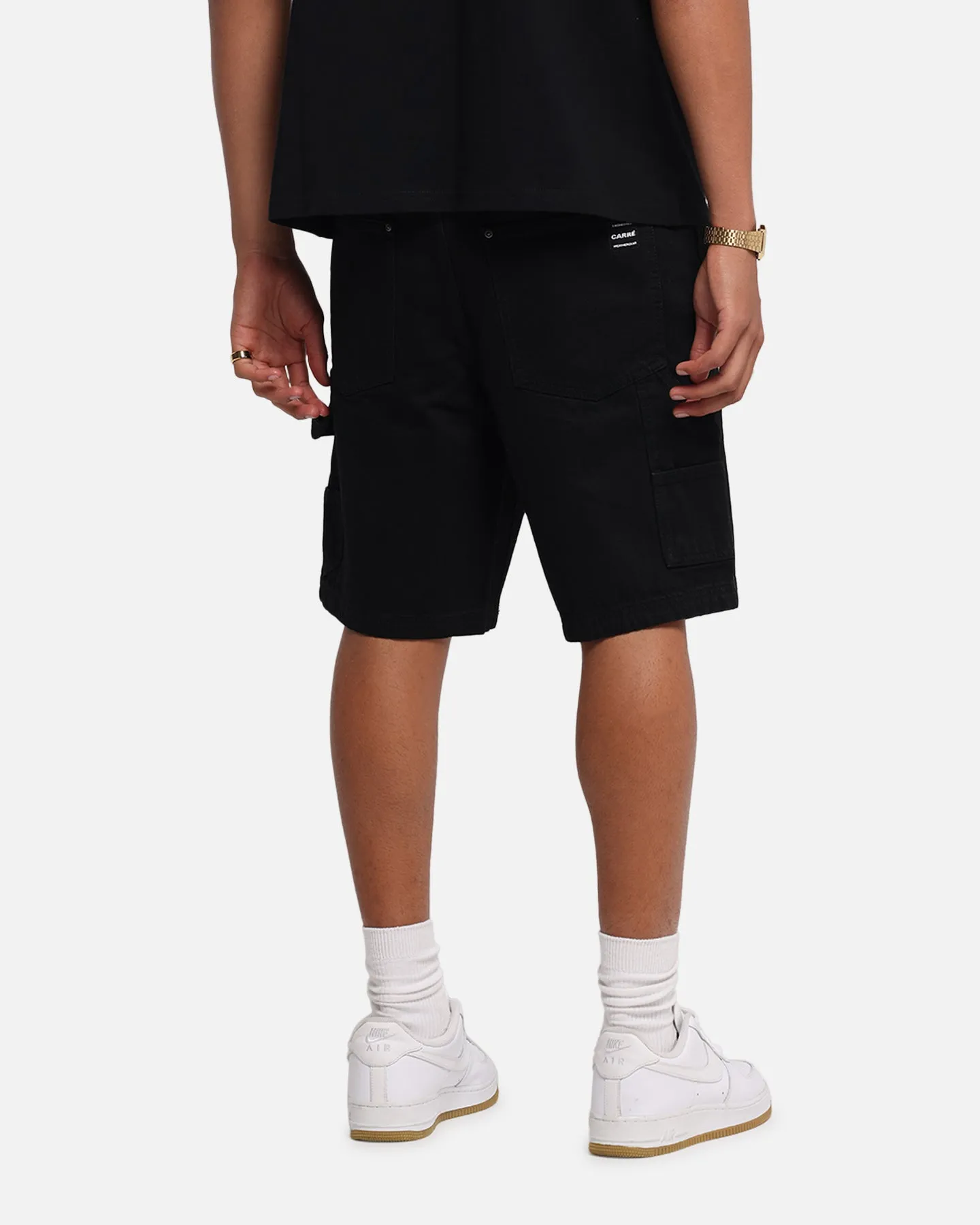 Casual Stretch Wear Durable Material Carre Weatherwear Carpenter Jorts Black