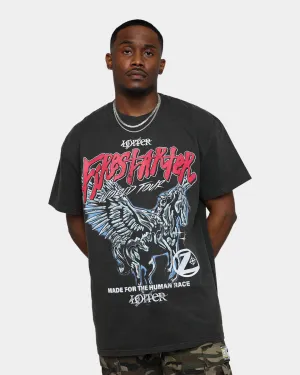 Effortless Fashion Loiter Firestarter Tour Ultra Premium Vintage T-Shirt Black Wash