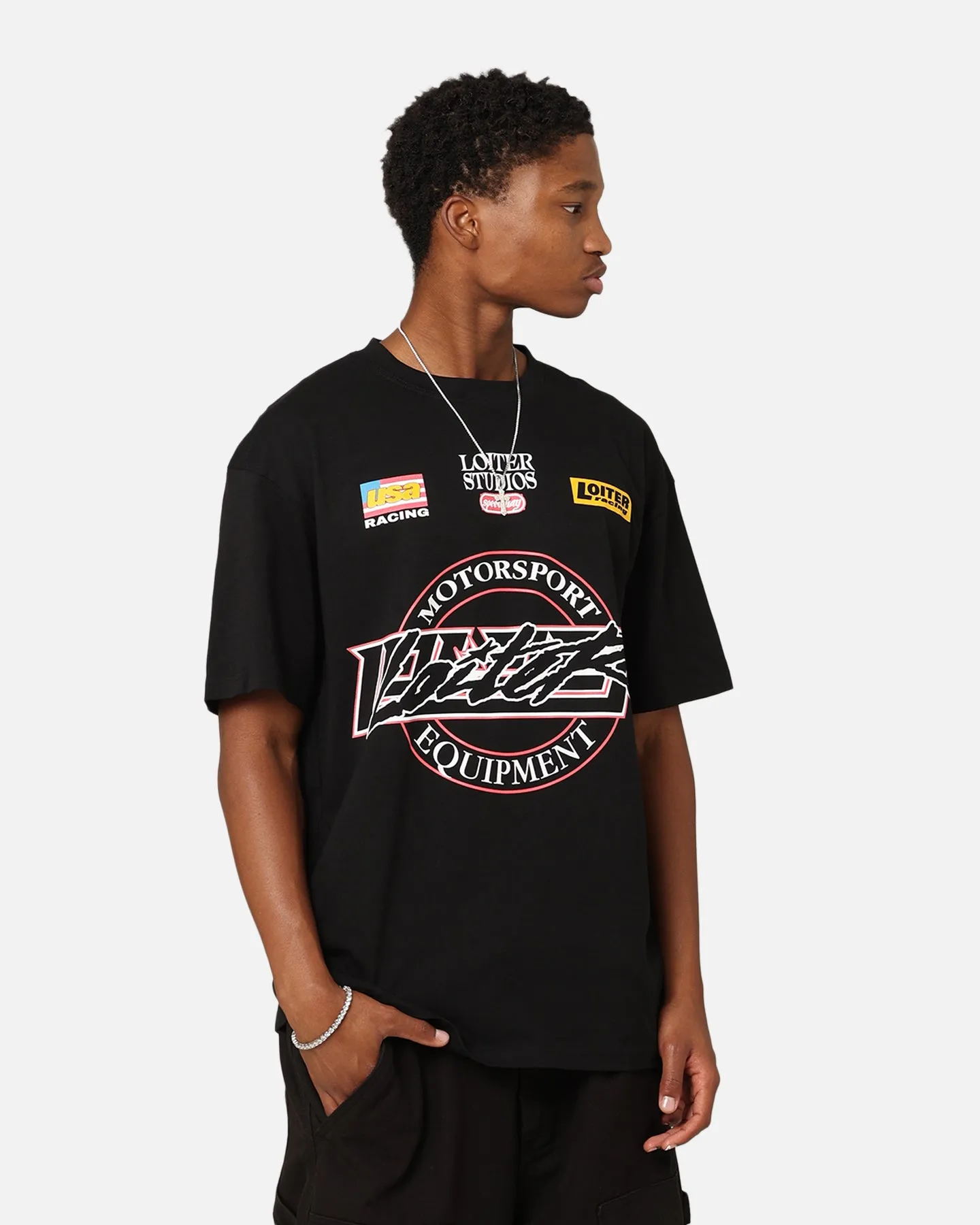 Loiter Motorsport T-Shirt Black Indoor Event