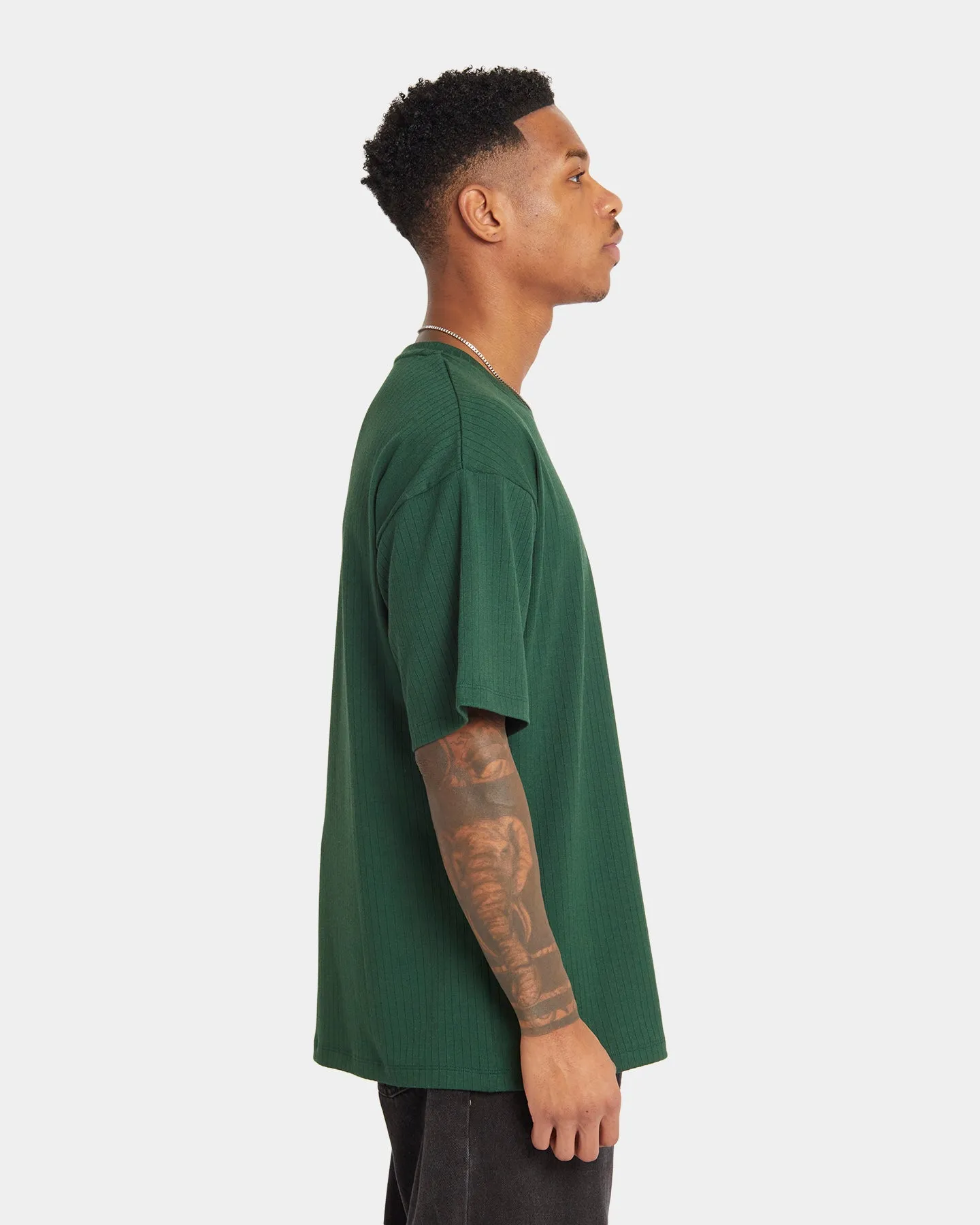 Simple and Cozy Comfy Touch XXIII Jacob Knit T-Shirt Forest Green