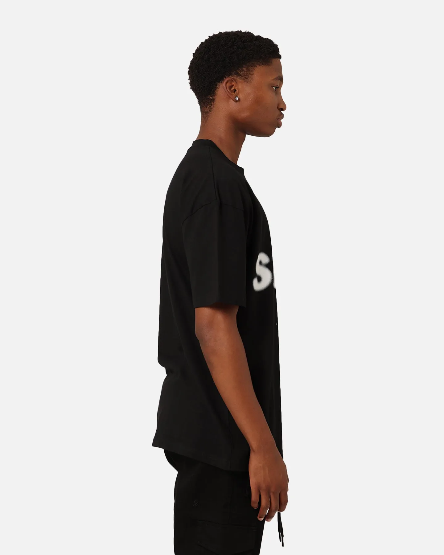 short sleeved Saint Morta Faded T-Shirt Black