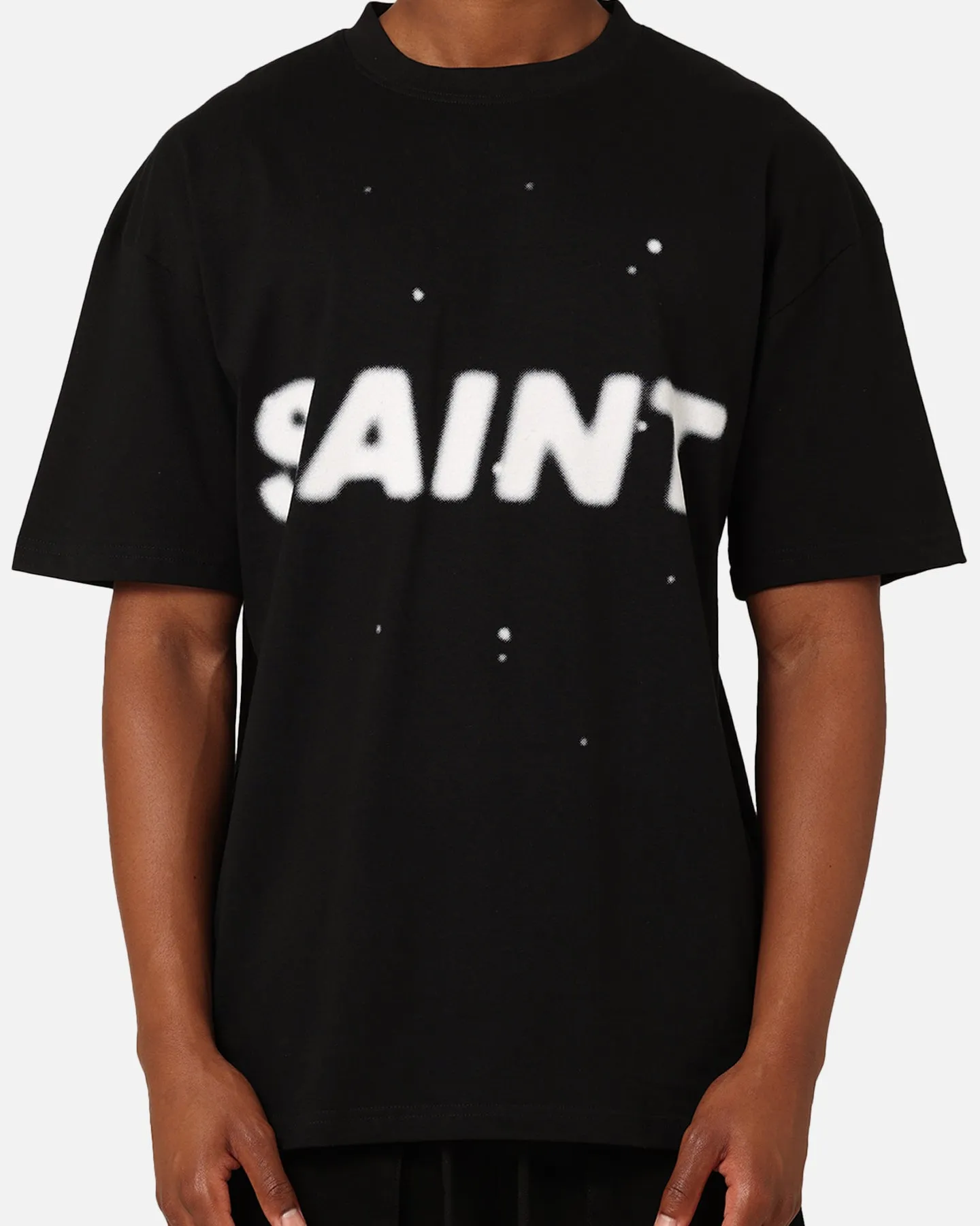 Comfort and Fit Saint Morta Faded T-Shirt Black