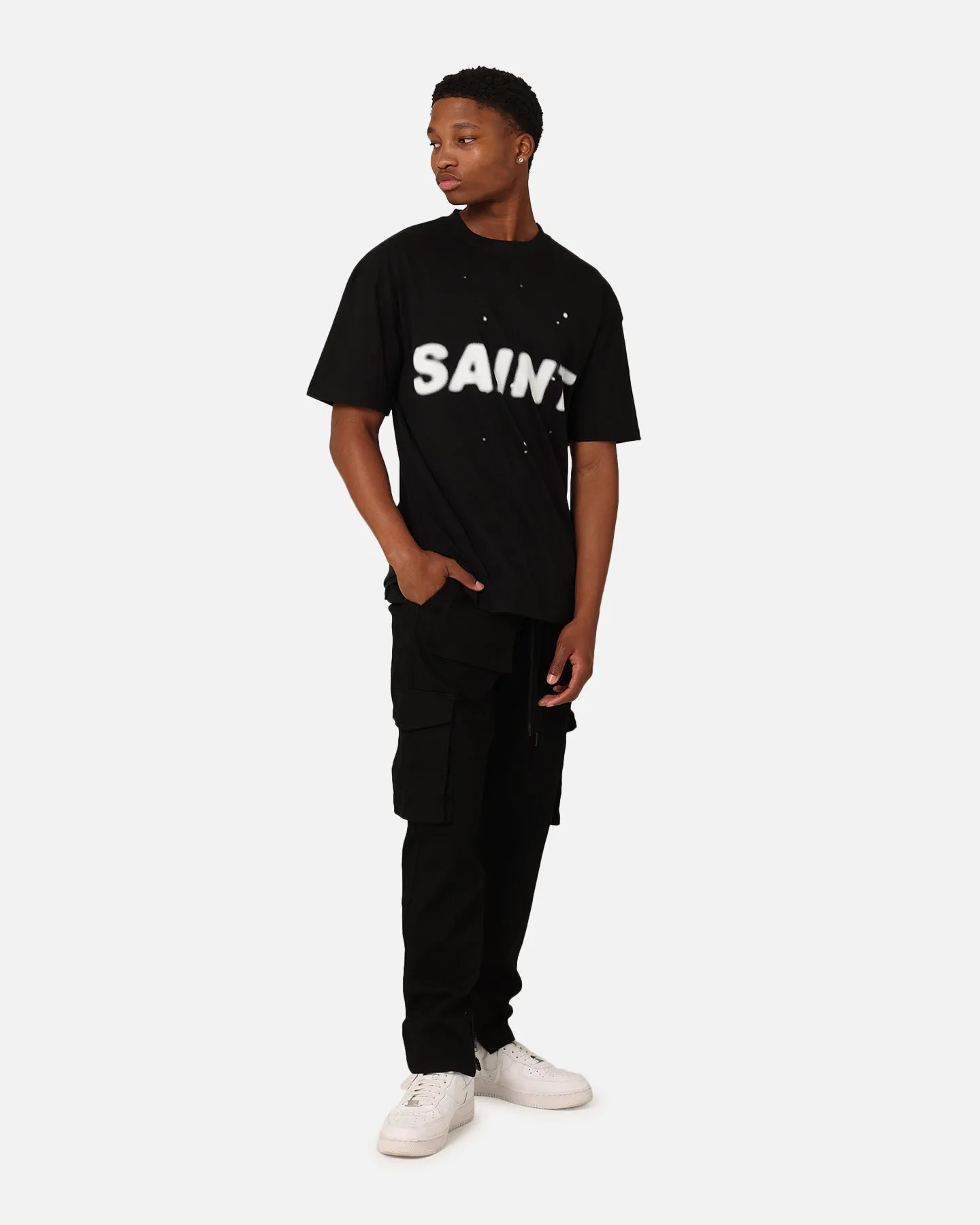 Saint Morta Faded T-Shirt Black AllDay Comfort spandex blend