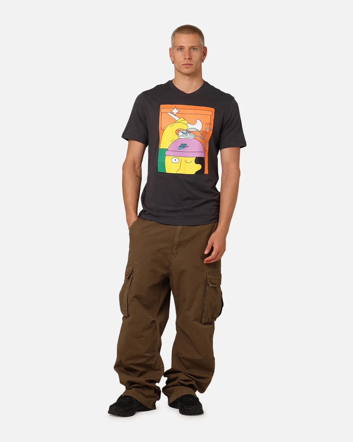Odor Control Finish Abstract print Nike Sportswear T-Shirt Anthracite