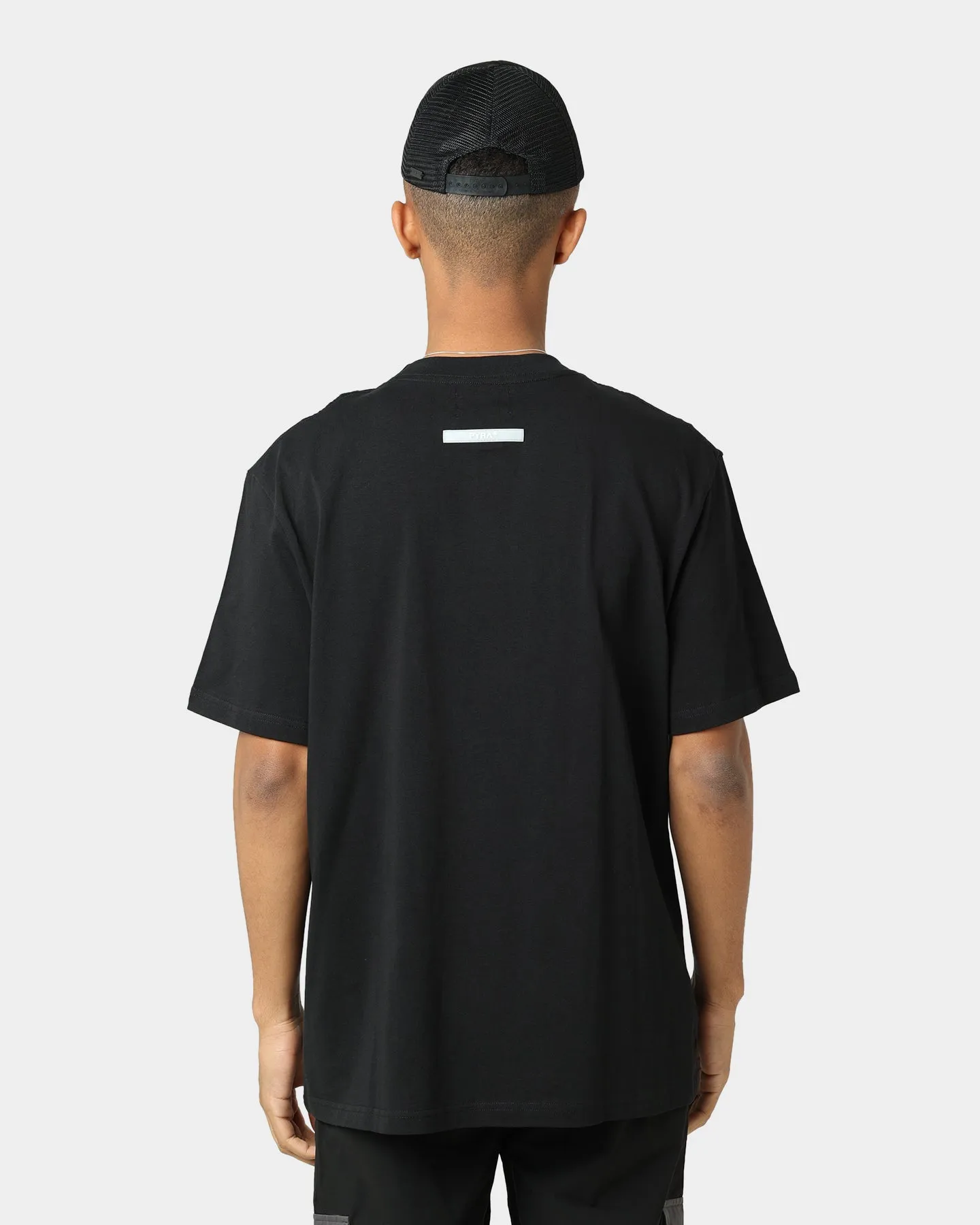 Pyra Stacked Logo T-Shirt Black/White Contrast Inner Binding