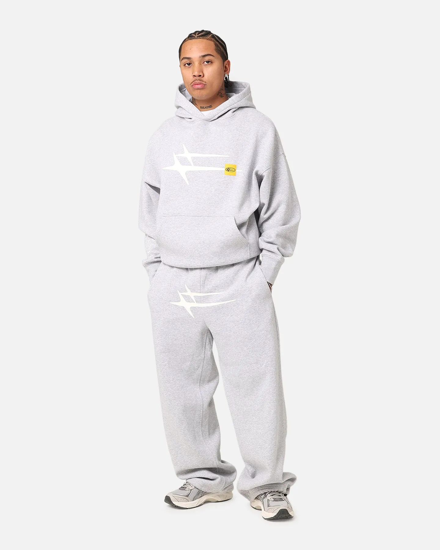 Summer Vacation Loiter Hybrid Premium Hoodie Grey Marle