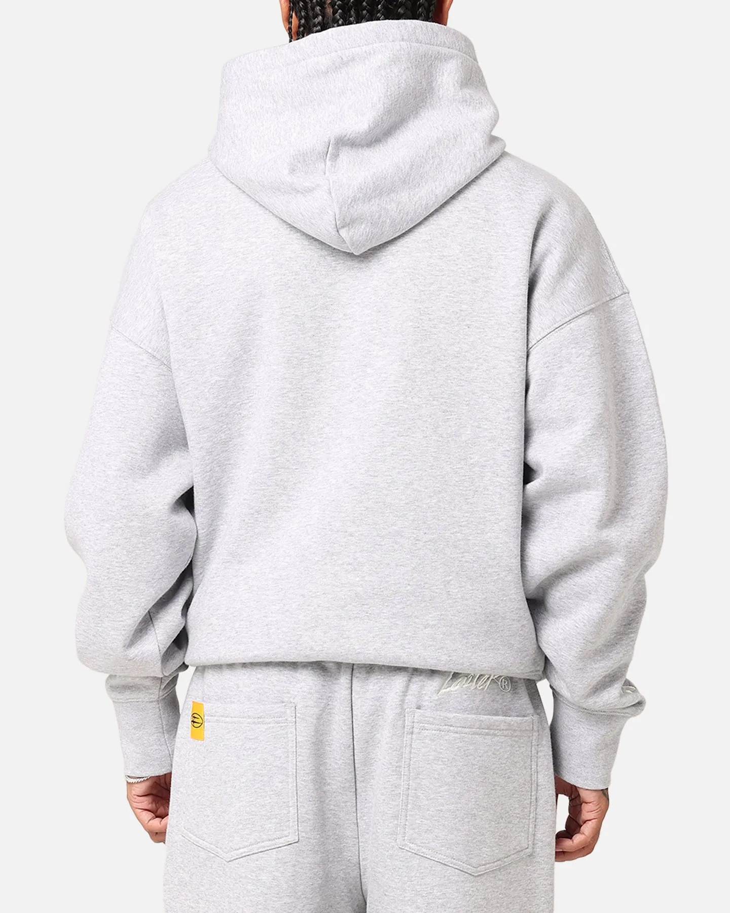 Loiter Hybrid Premium Hoodie Grey Marle Midweight Material