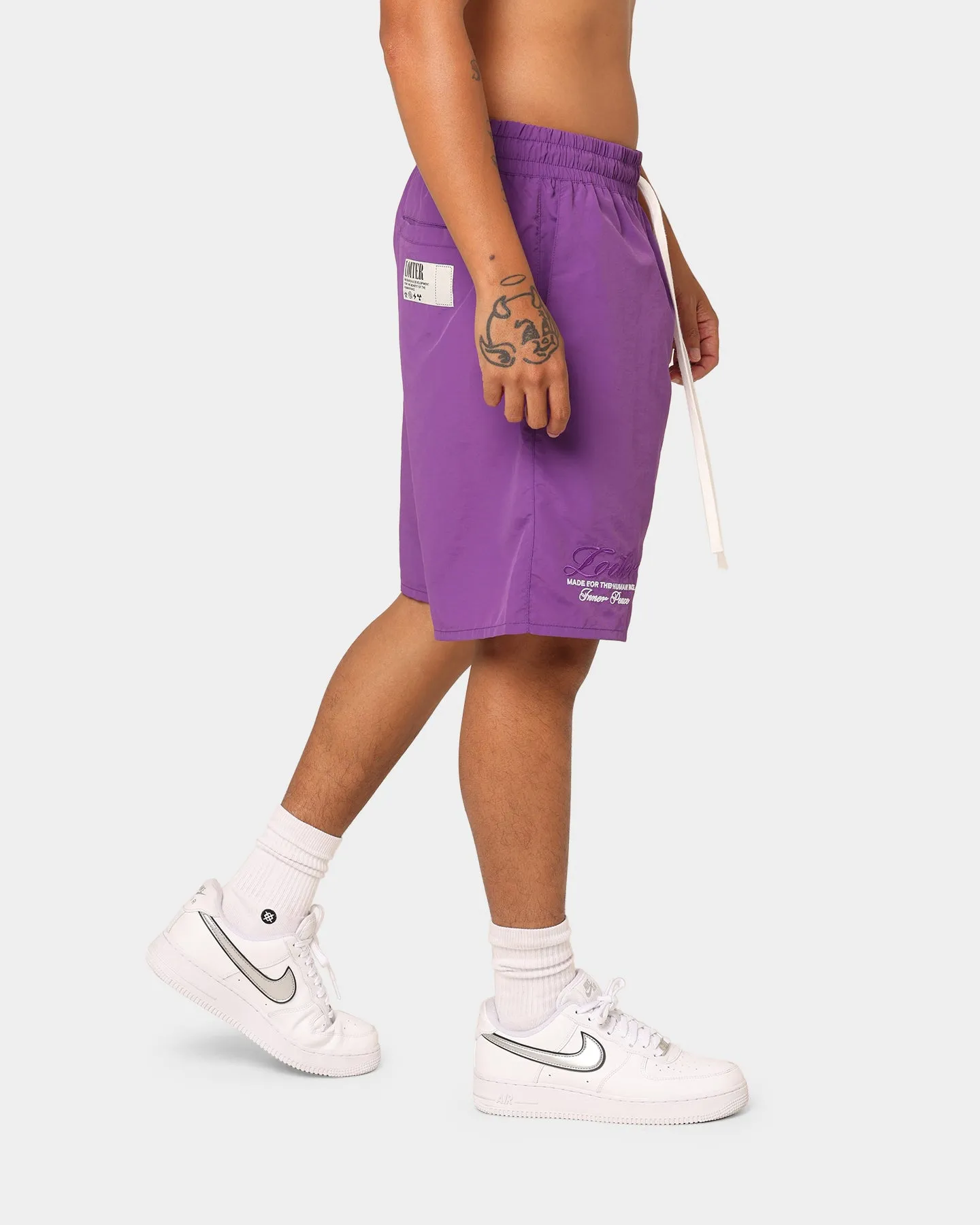 Loiter Forbidden Walk Shorts Purple Trendy Fit clean look