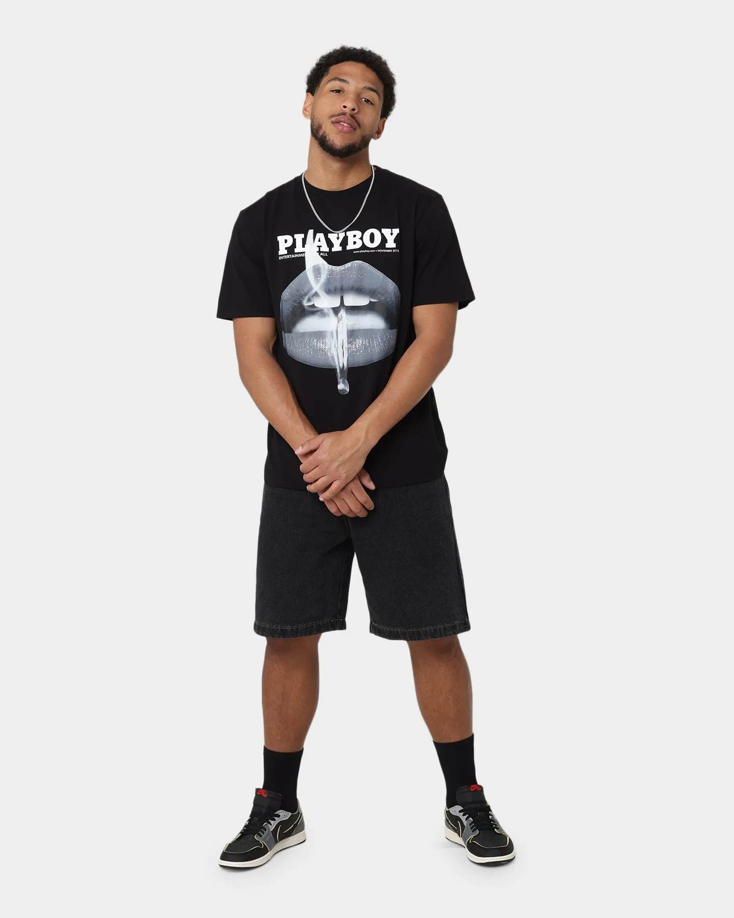 Playboy Monotone Original Fit T-Shirt Black City Fashion