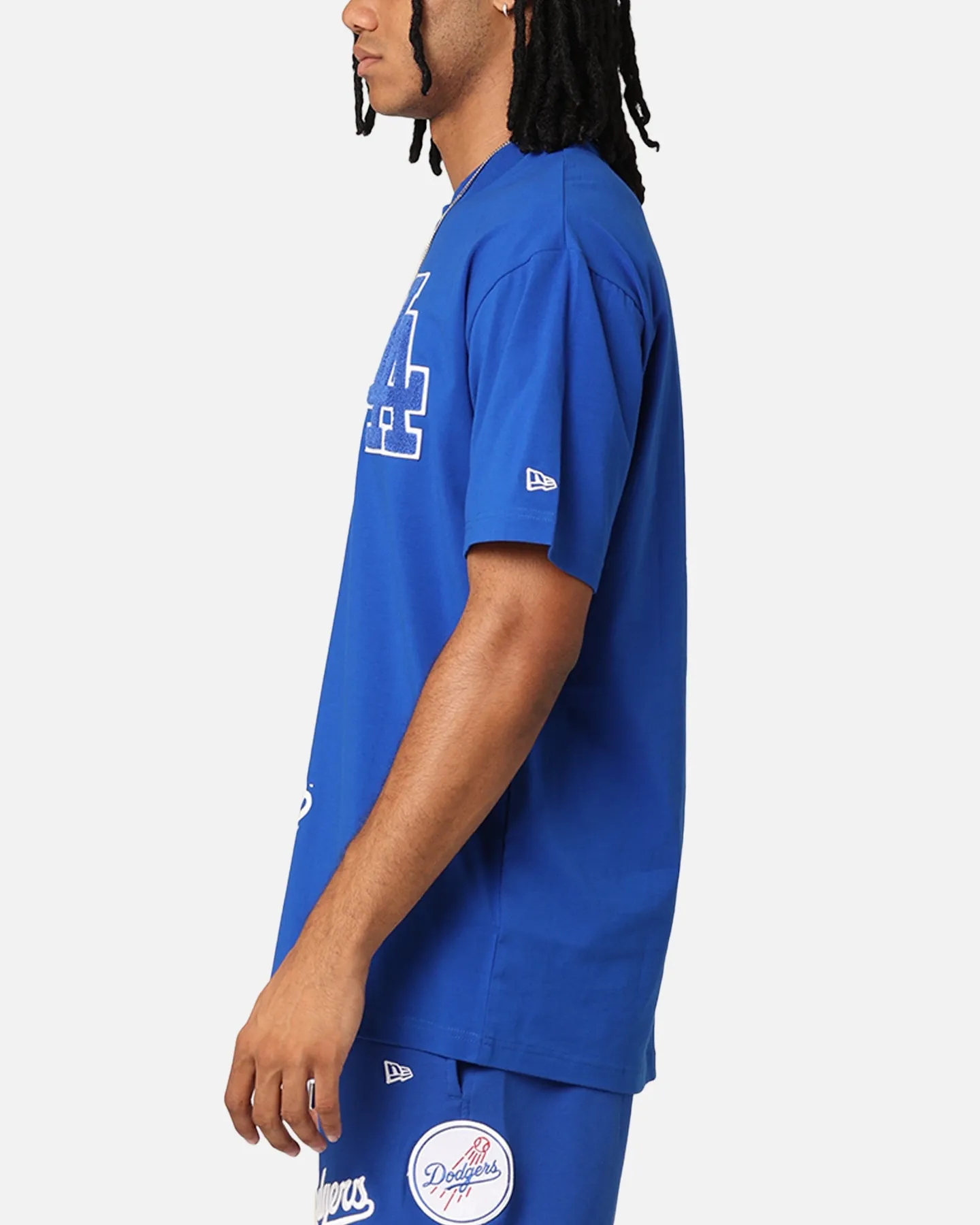 V-Neck New Era Los Angeles Dodgers T-Shirt Bright Royal
