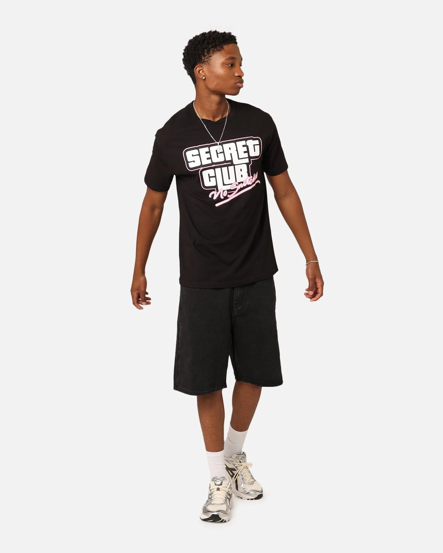 Secret Club No Snitches T-Shirt Black Men's