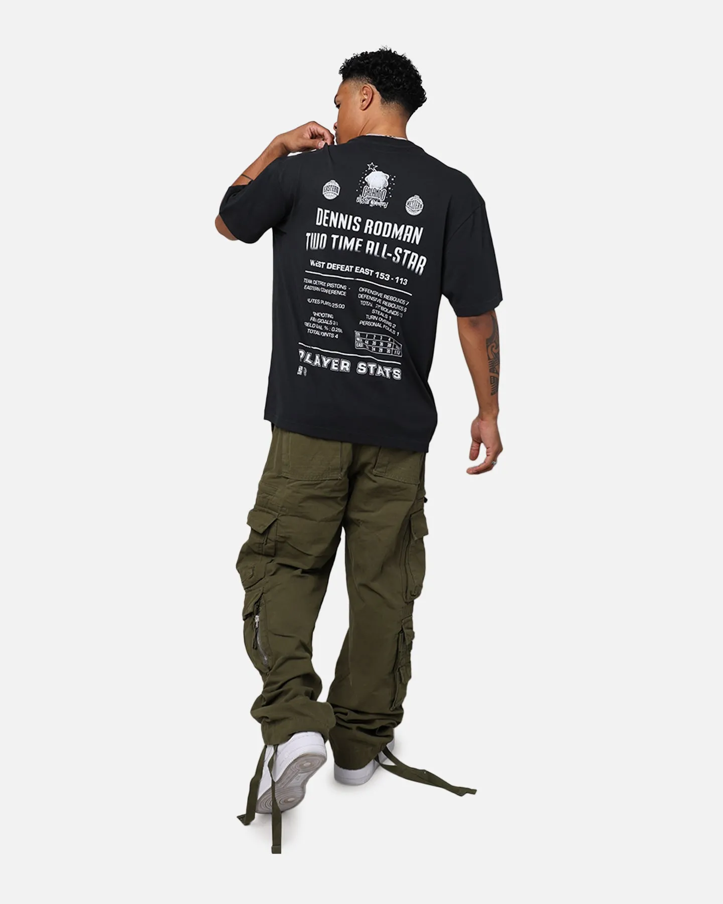 Playful Prints Mitchell & Ness Dennis Rodman All-Star Game 1992 Player T-Shirt Faded Black