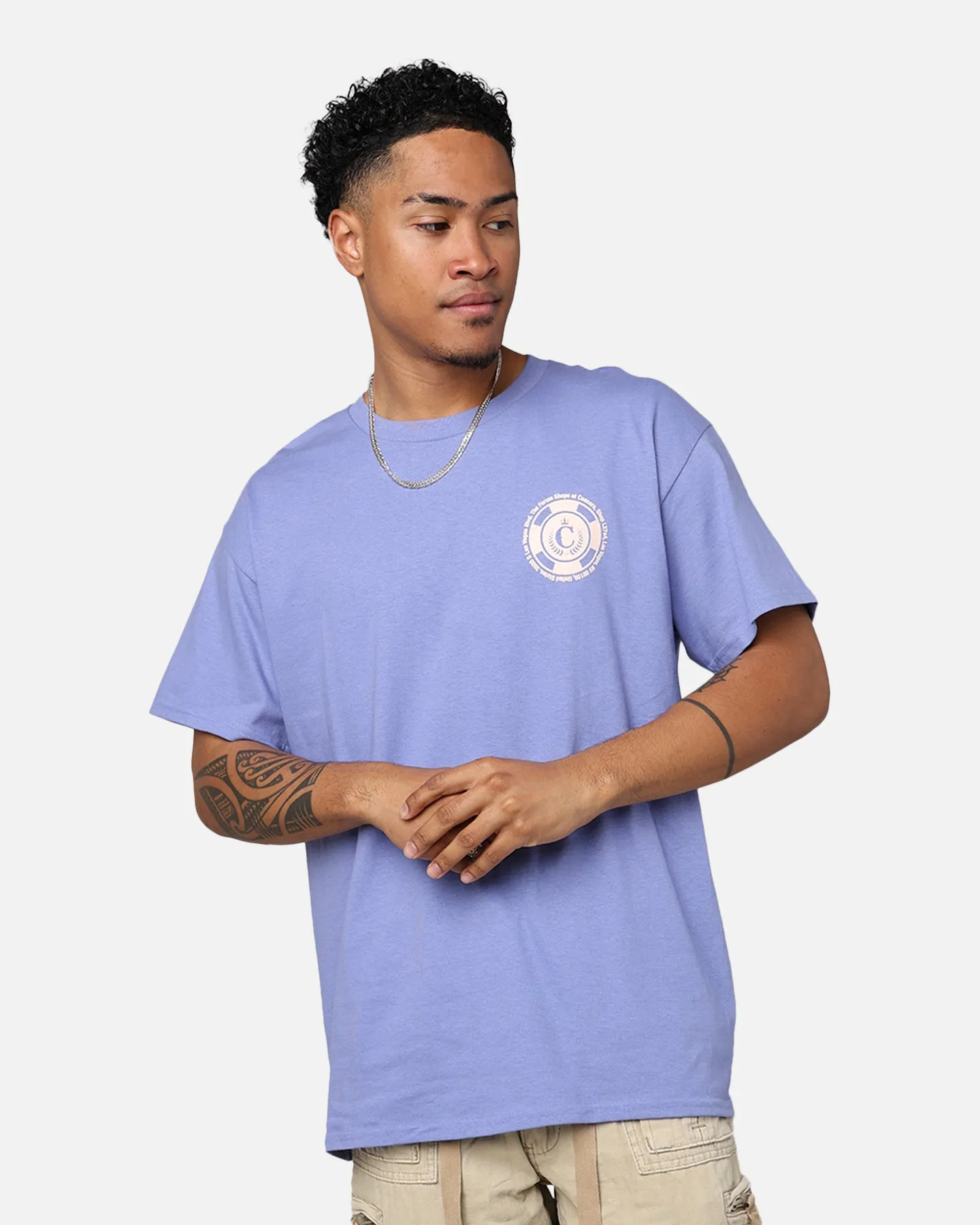 Printed uniqueness slim fit Culture Kings Vegas T-Shirt Violet