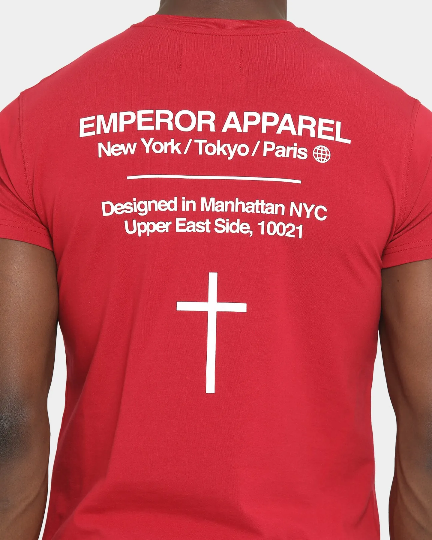 Distressed Hem Finish OversizedSilhouette Emperor Apparel Inner City After Dark Short Sleeve T-Shirt Maroon