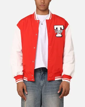 Rugged Comfort Surf Tommy Jeans TJM Colourblock Varsity Jacket Deep Crimson
