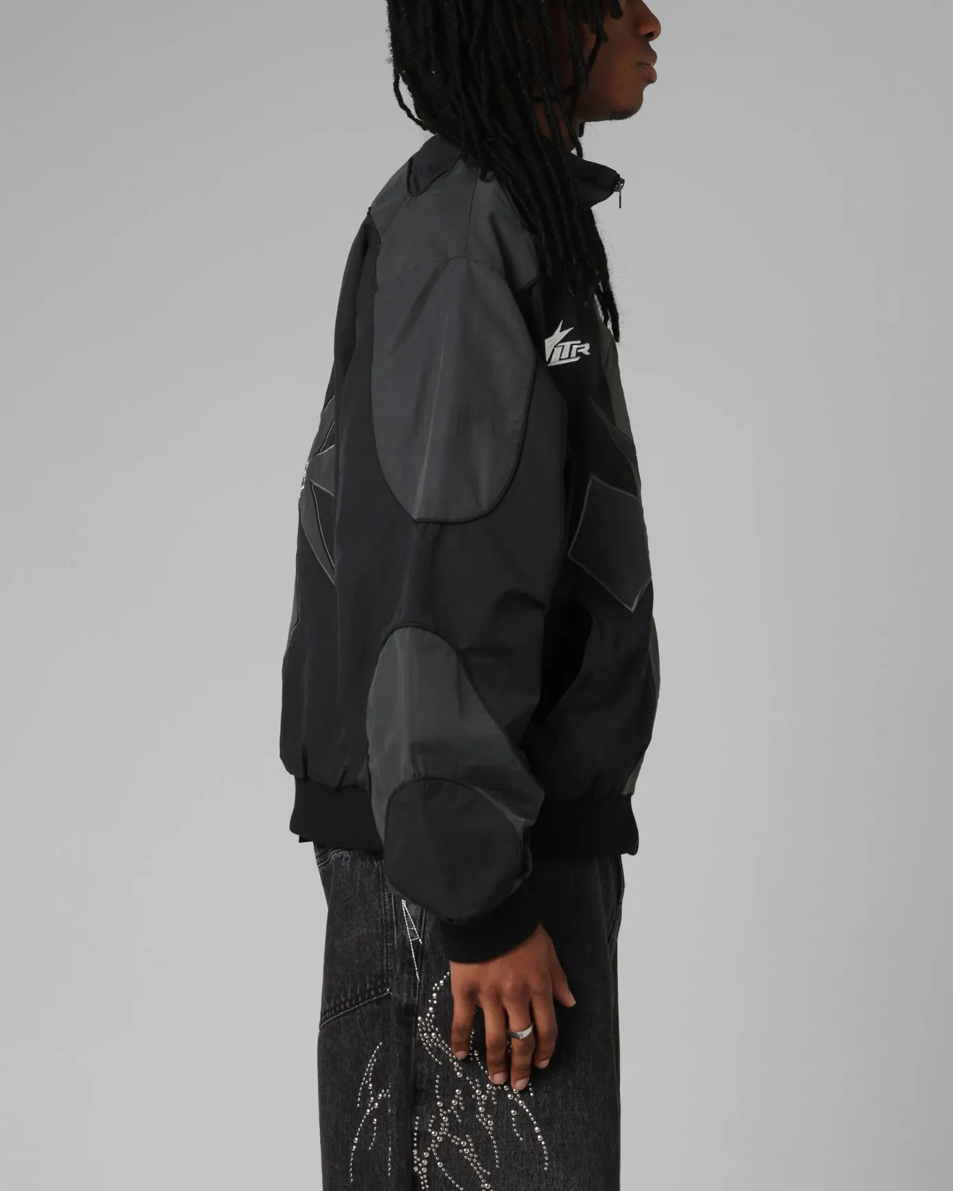Receipt Stretch Enhanced Mobility Loiter Club Classic Track Jacket Black