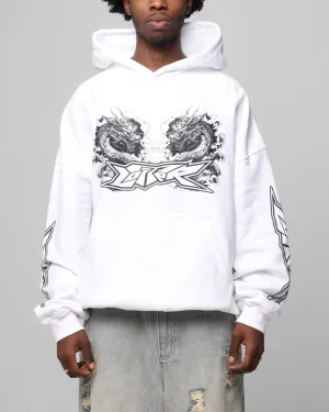 Retro Style Stylish Detail Loiter Draco Born Hoodie White