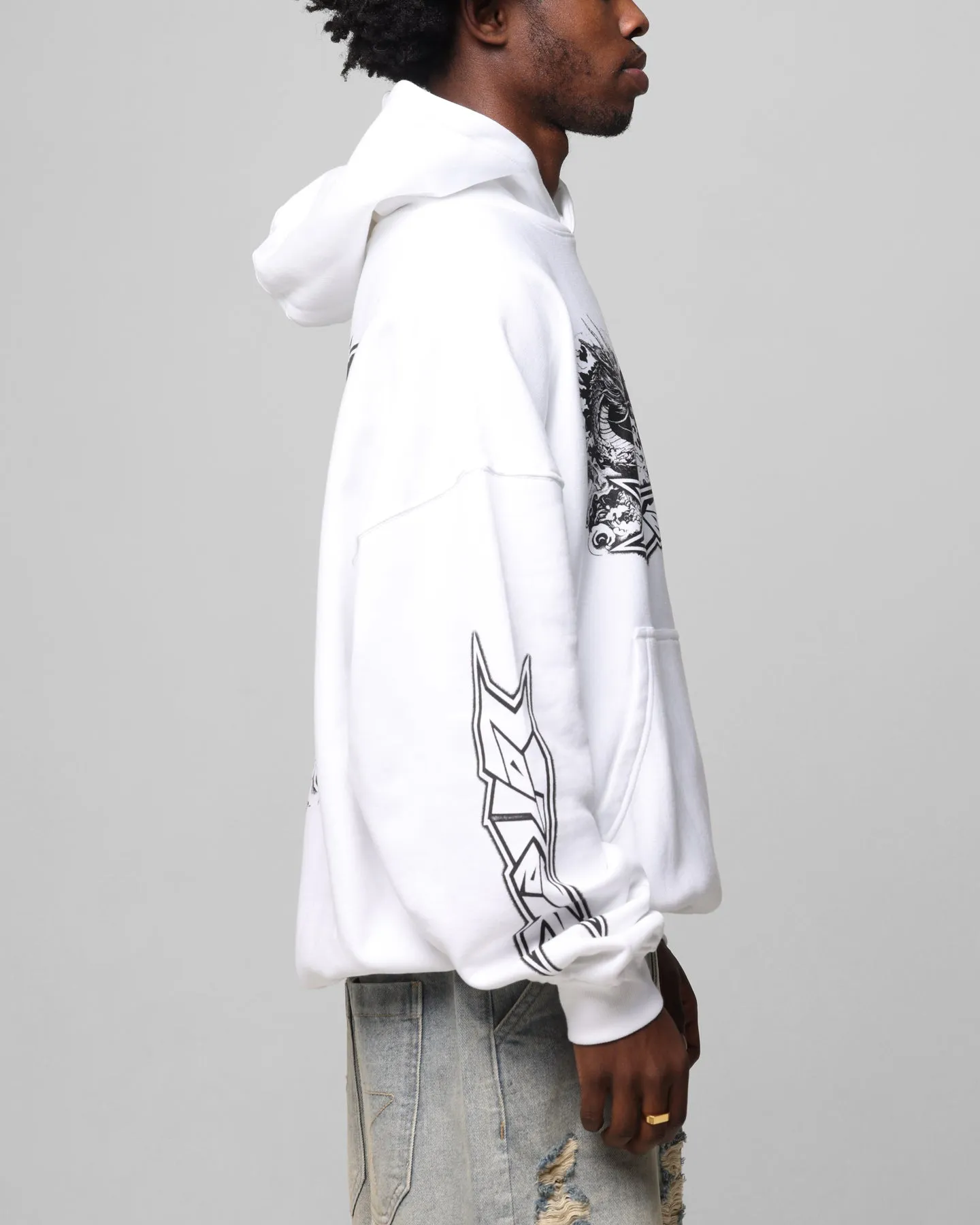Loiter Draco Born Hoodie White Odor Resistant Coating