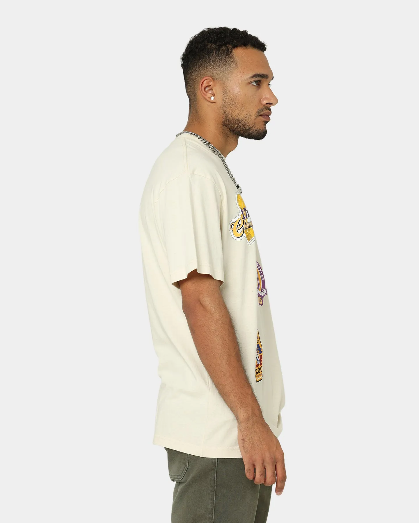 shopping Mitchell & Ness Los Angeles Lakers Flight T-Shirt Faded Khaki