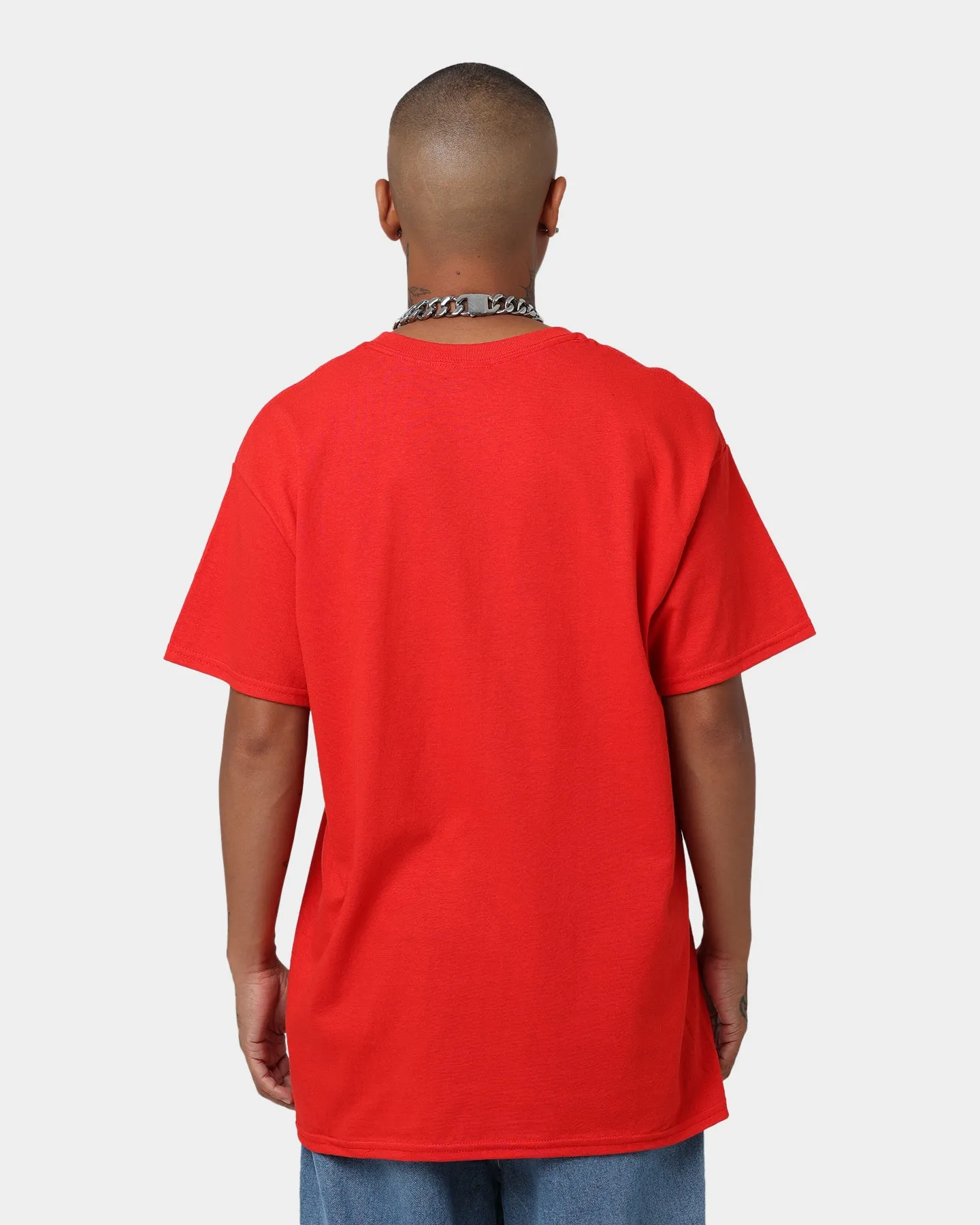 Goat Crew Goat Crew X Bleach Logo T-Shirt Red Basic Piece Perfect for Layering