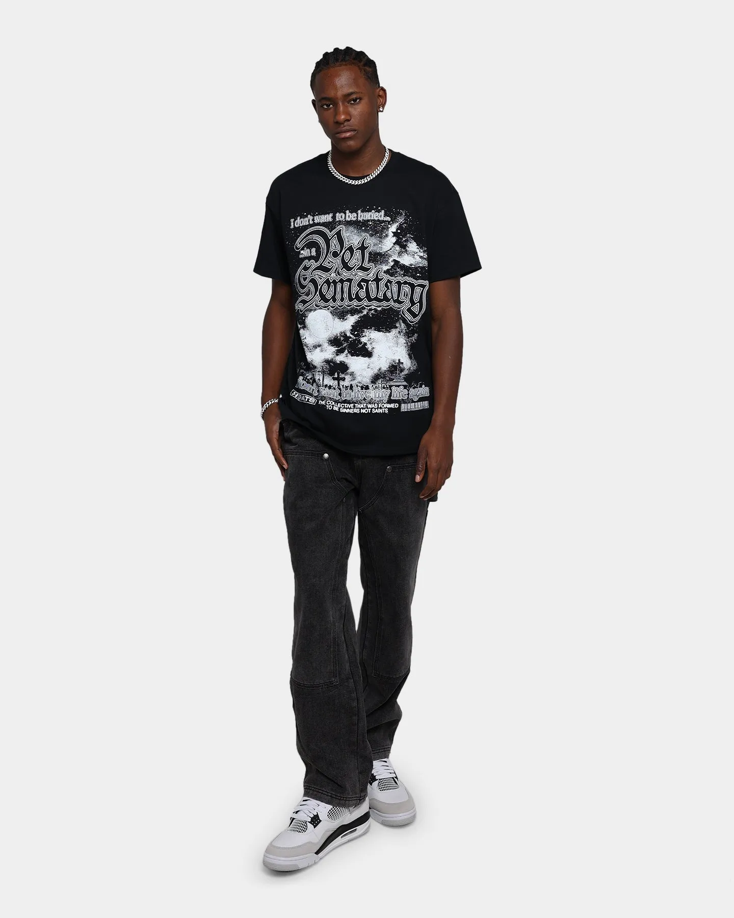 Day-to-Night Look Rats Get Fat X Pet Sematary Pet Sematary T-Shirt Black