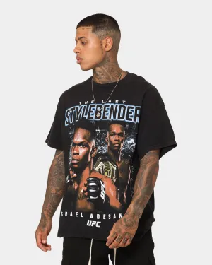 Pre Shrunk Fabric Cozy Layer UFC By Goat Crew Israel Adesanya Stylebender Vintage T-Shirt Black Wash