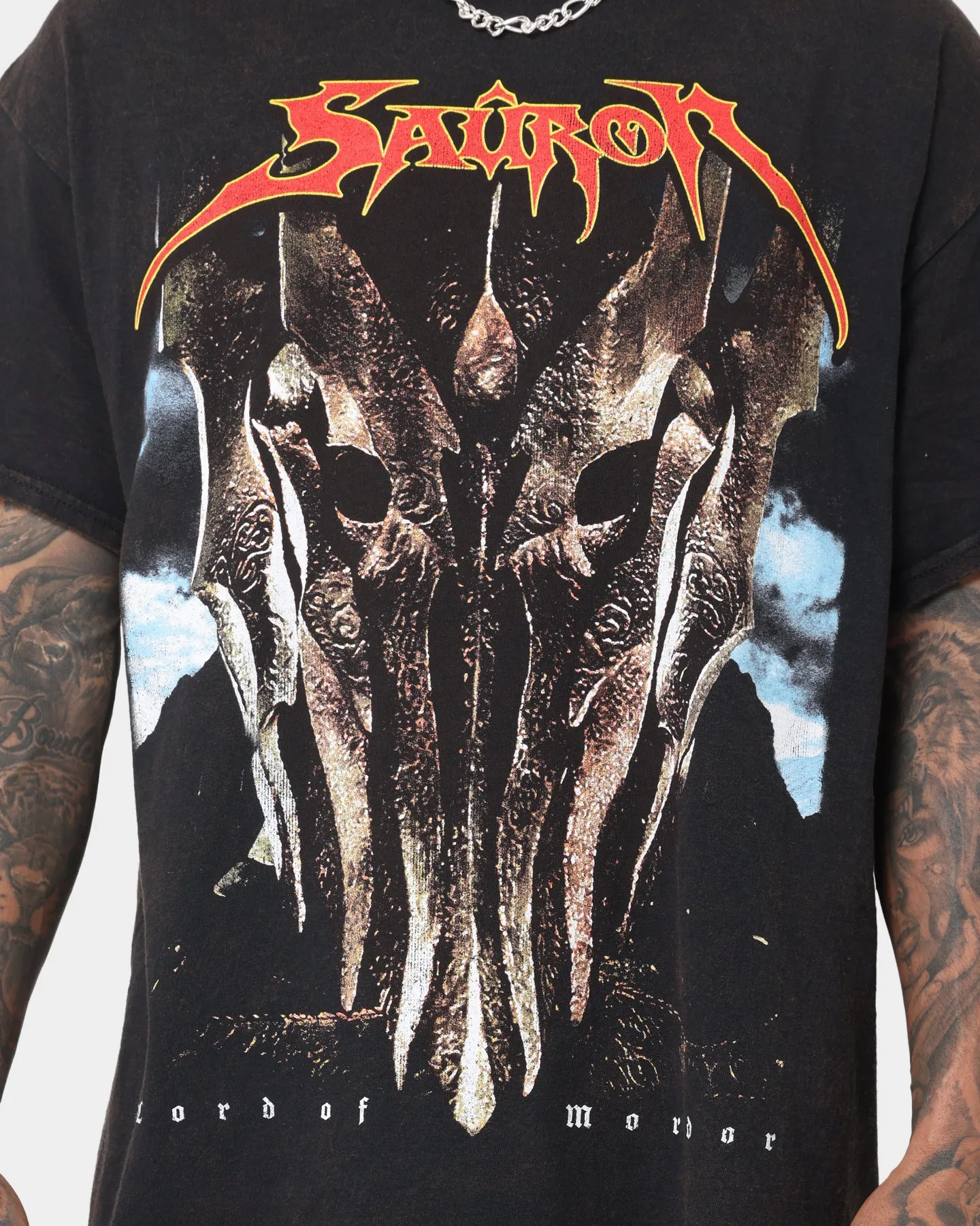American Thrift X The Lord Of The Rings Sauron Vintage T-Shirt Black Wash Timeless Piece