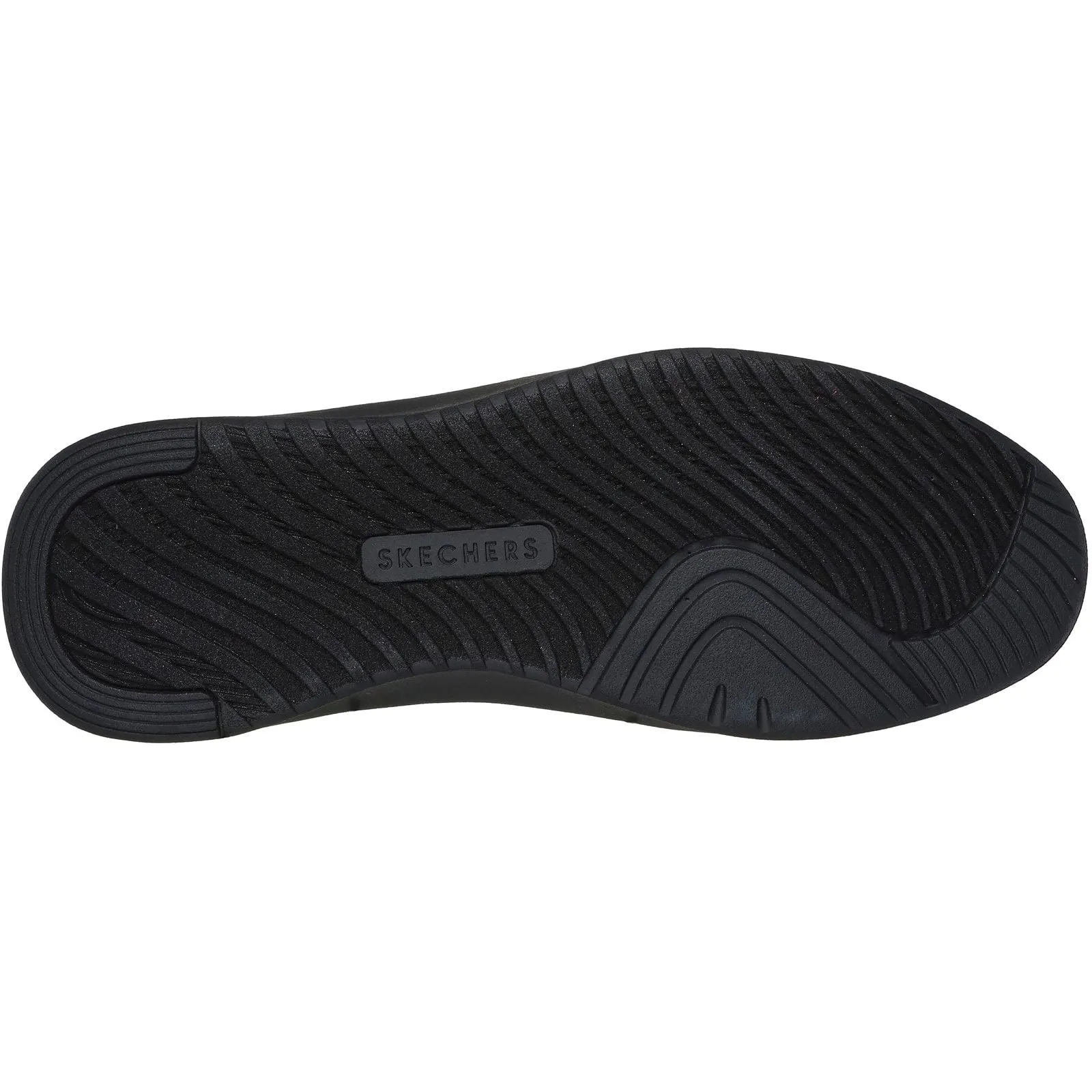 Skechers Mens Court Break Suit Sneaker Black Comfort Midsole
