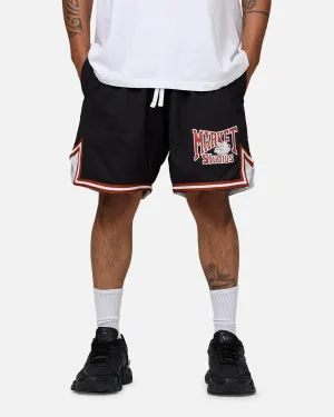 Light Reflective Trim SoftInnerLining Market Dulldogs Mesh Shorts Black