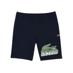 Lacoste Unbrushed Cotton Fleece Shorts (Navy) Lightweight Layering