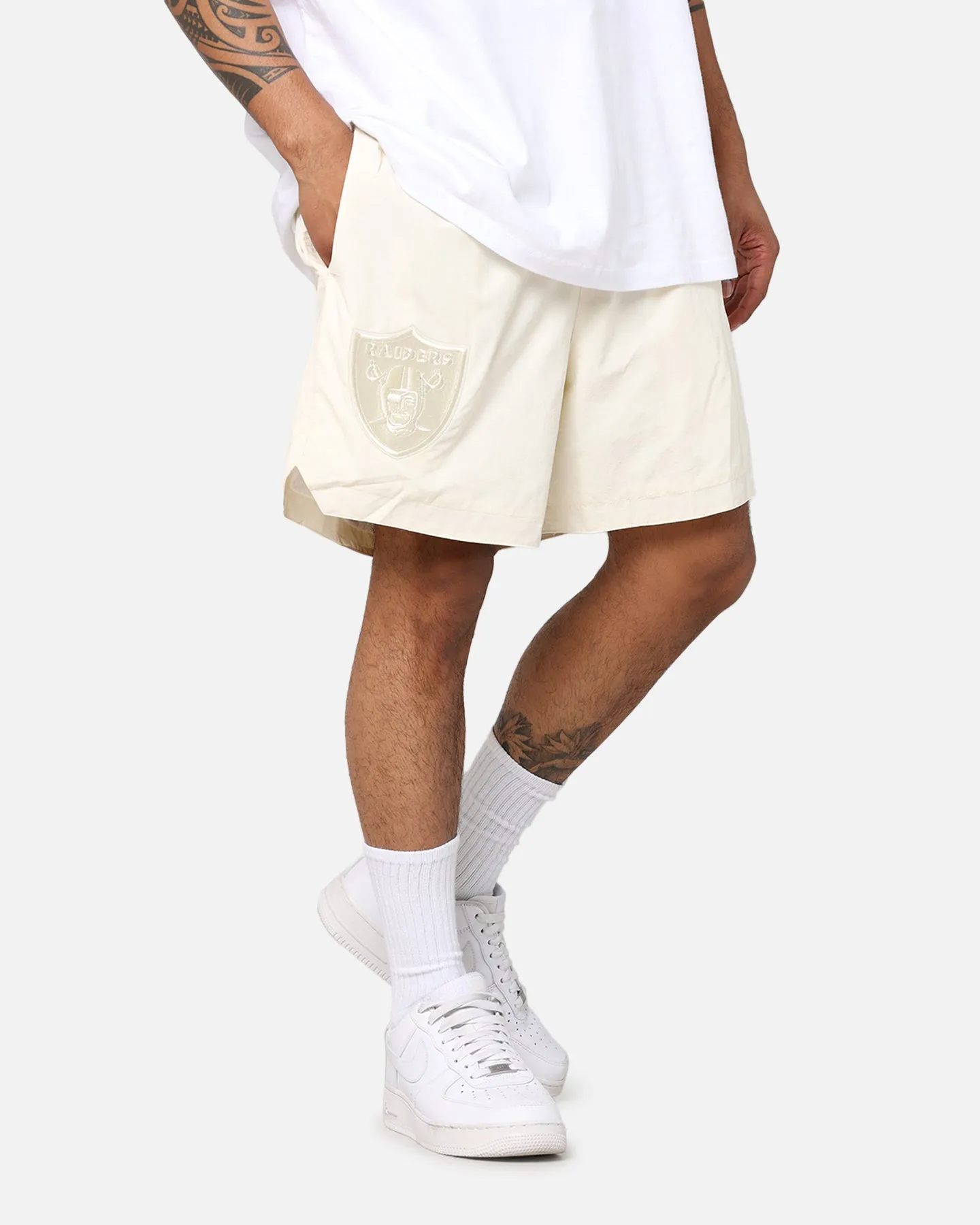 Cozy Feel Valentine's gift Pro Standard Las Vegas Raiders Neutral 2.0 Shorts Eggshell