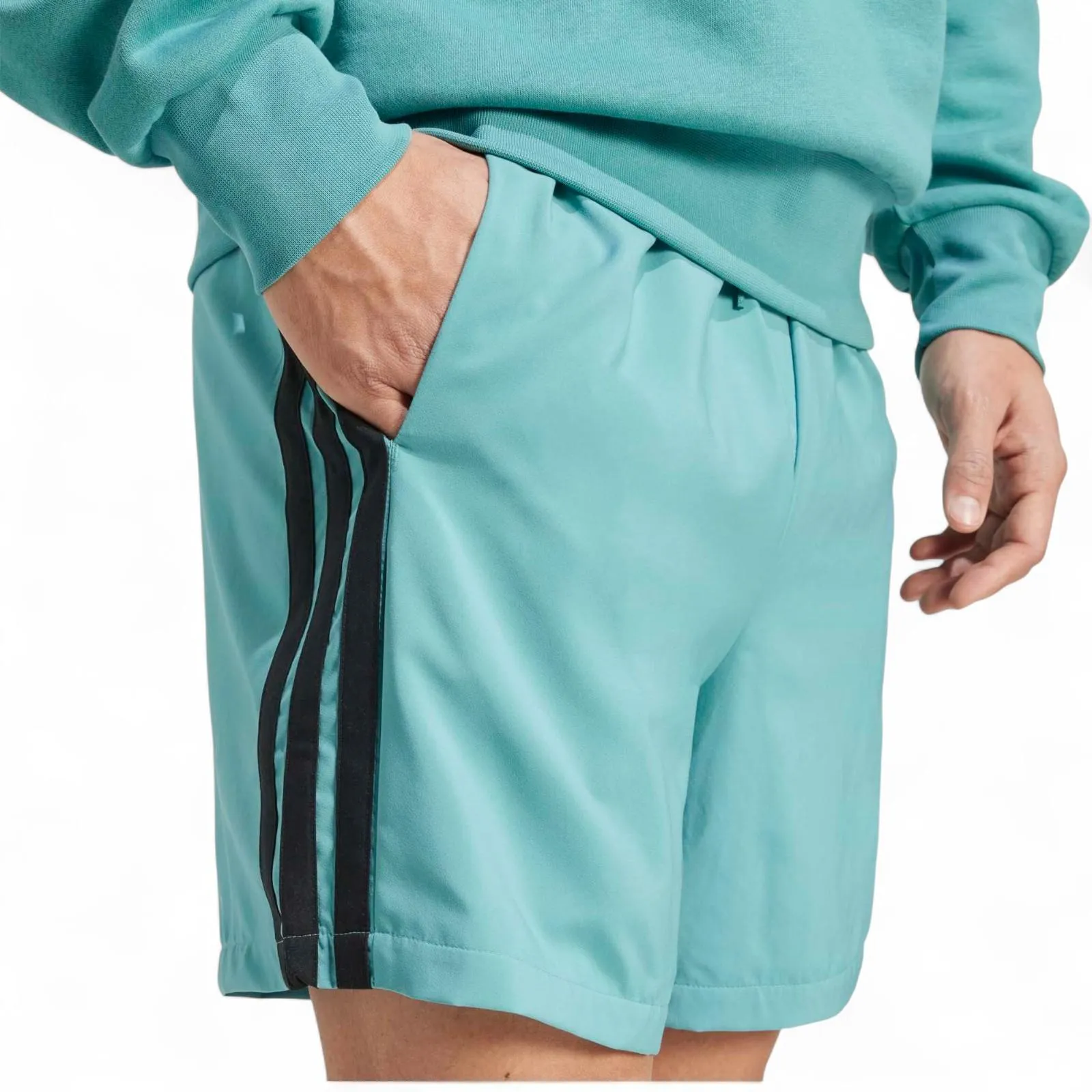 adidas Essential 3-Stripes Chelsea Mens Shorts poolside fashion
