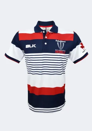 BLK Men's Melbourne Rebels Media Polo 2015 UVBlocking Fabric Tech Functional Fit