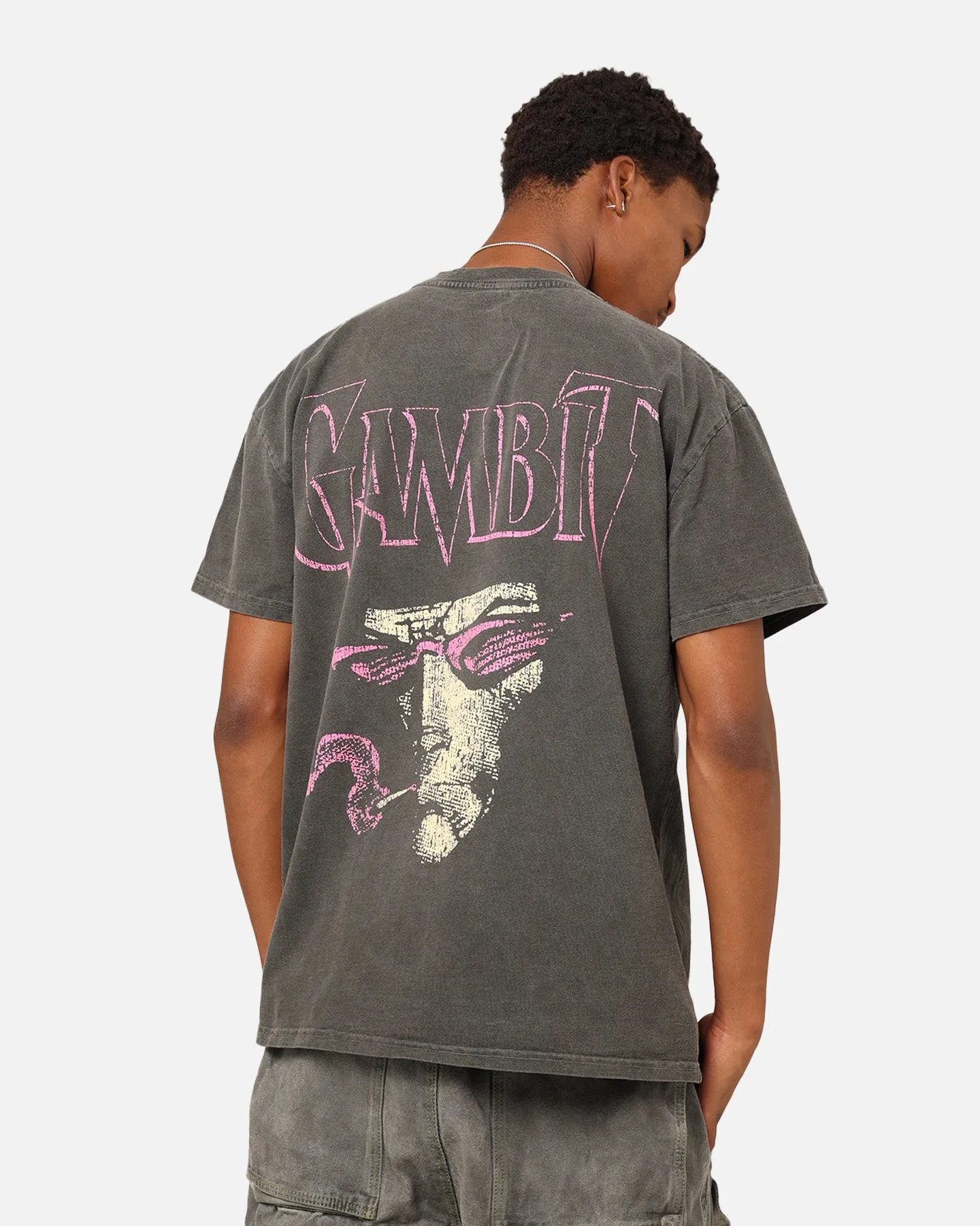 No Shrink Fabric Marvel X-Men Gambit Heavyweight T-Shirt Black Wash