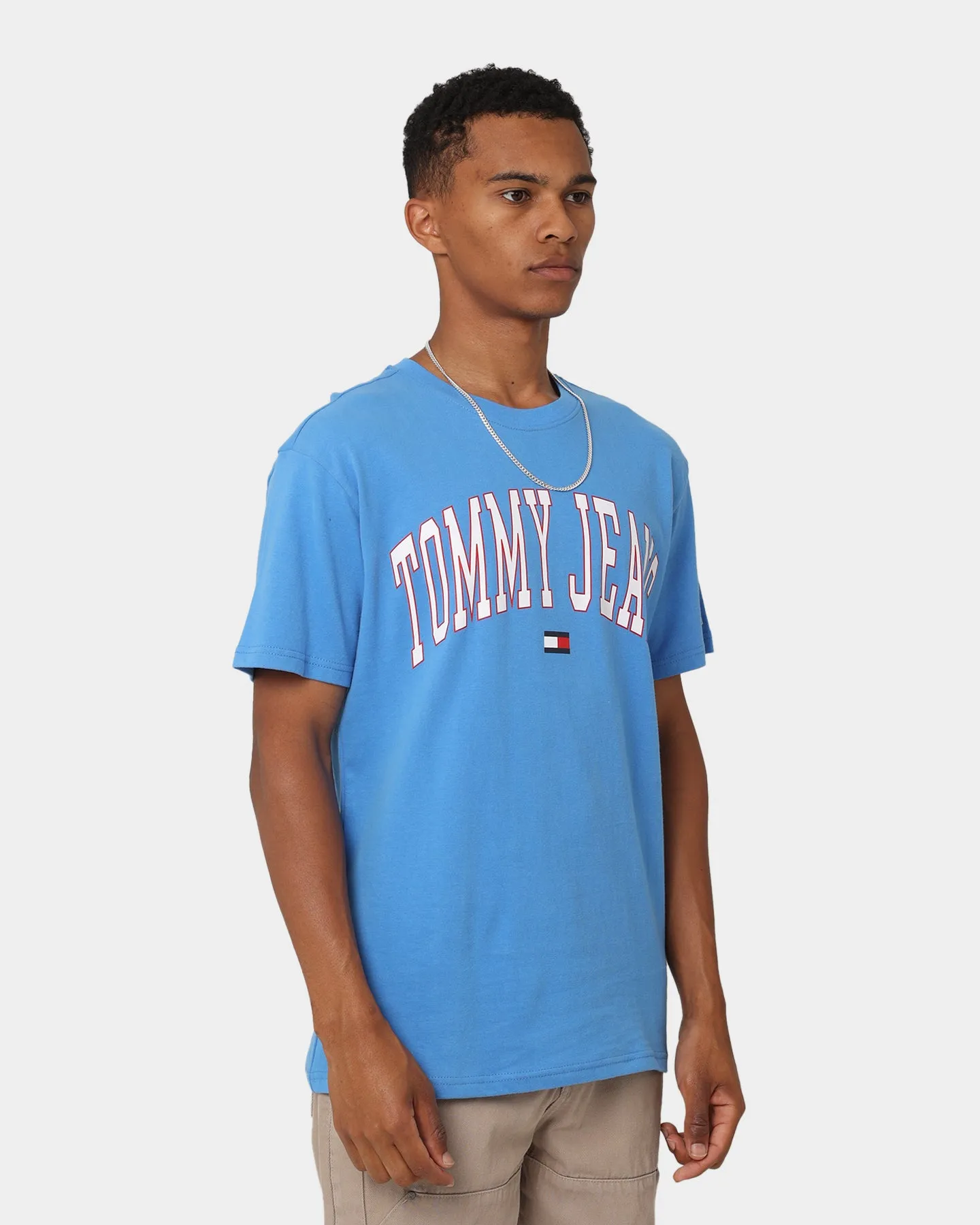 Tommy Jeans TJM Classic Collegiate T-Shirt Mesmerizing Blue Durable Color Retention