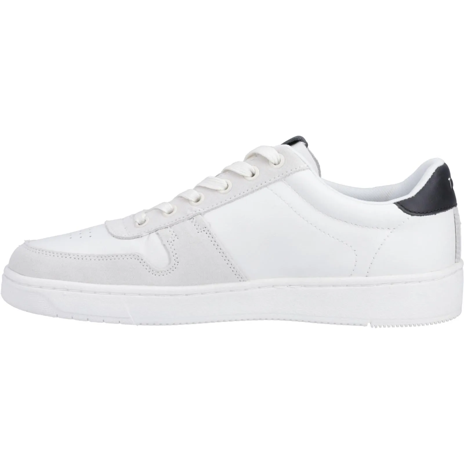 Classic Silhouette Design TOMS Mens TRVL LITE Court Trainer White/Black