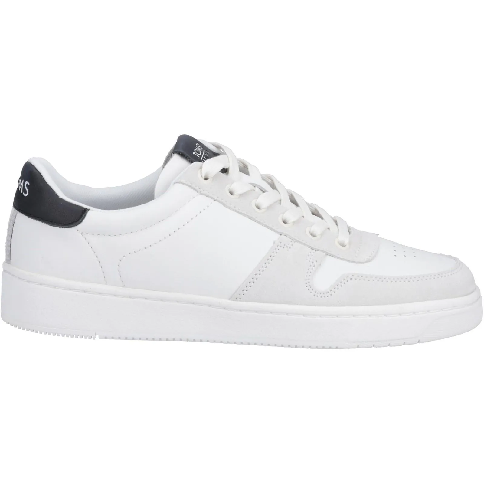 Track Run TOMS Mens TRVL LITE Court Trainer White/Black