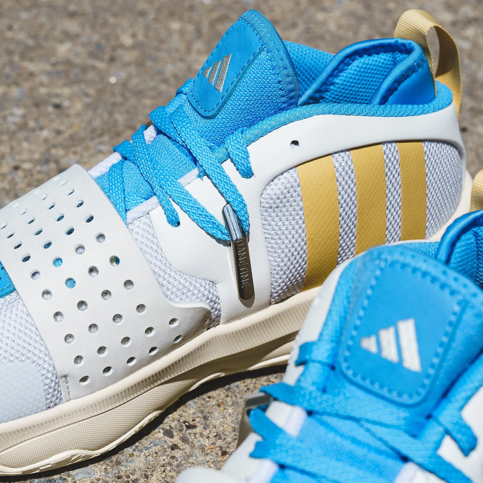 Adidas Basketball Men Dame 8 EXTPLY White IF1514 Breathable Inner Lining Microperforated Tongue Design