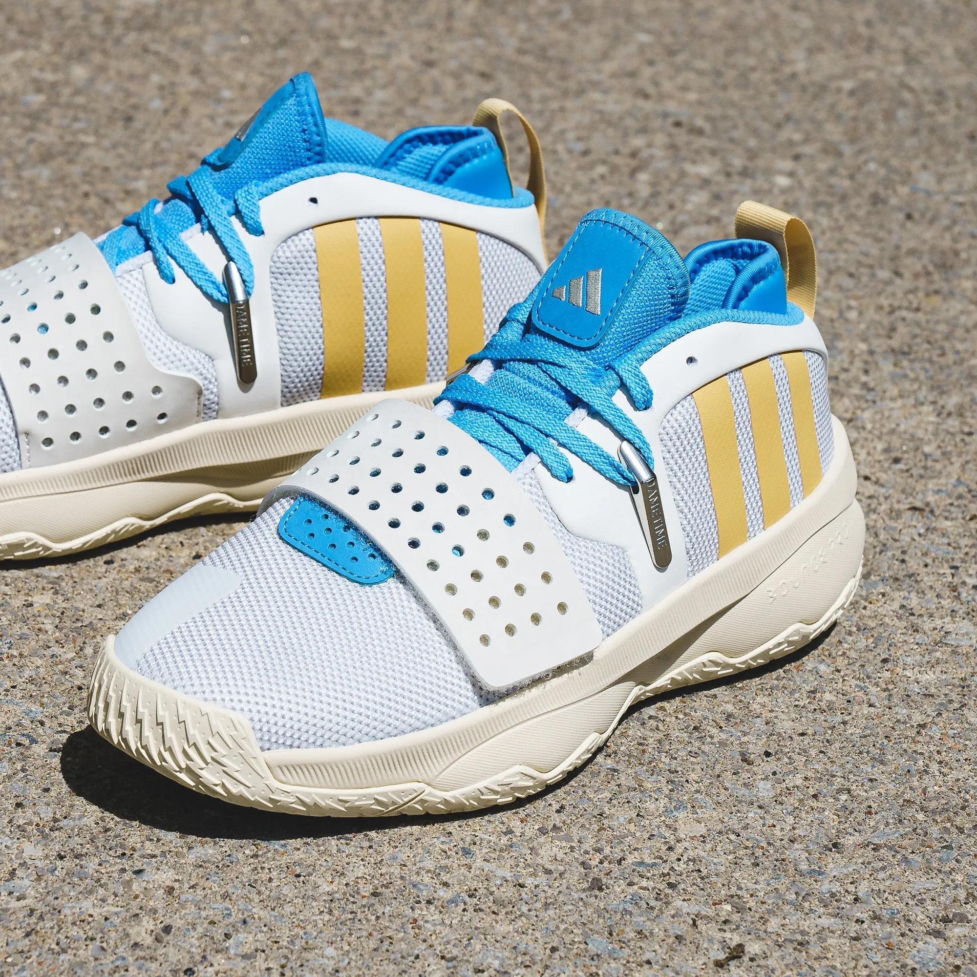 Comfortable Grip Multi Directional Traction Pattern Adidas Basketball Men Dame 8 EXTPLY White IF1514
