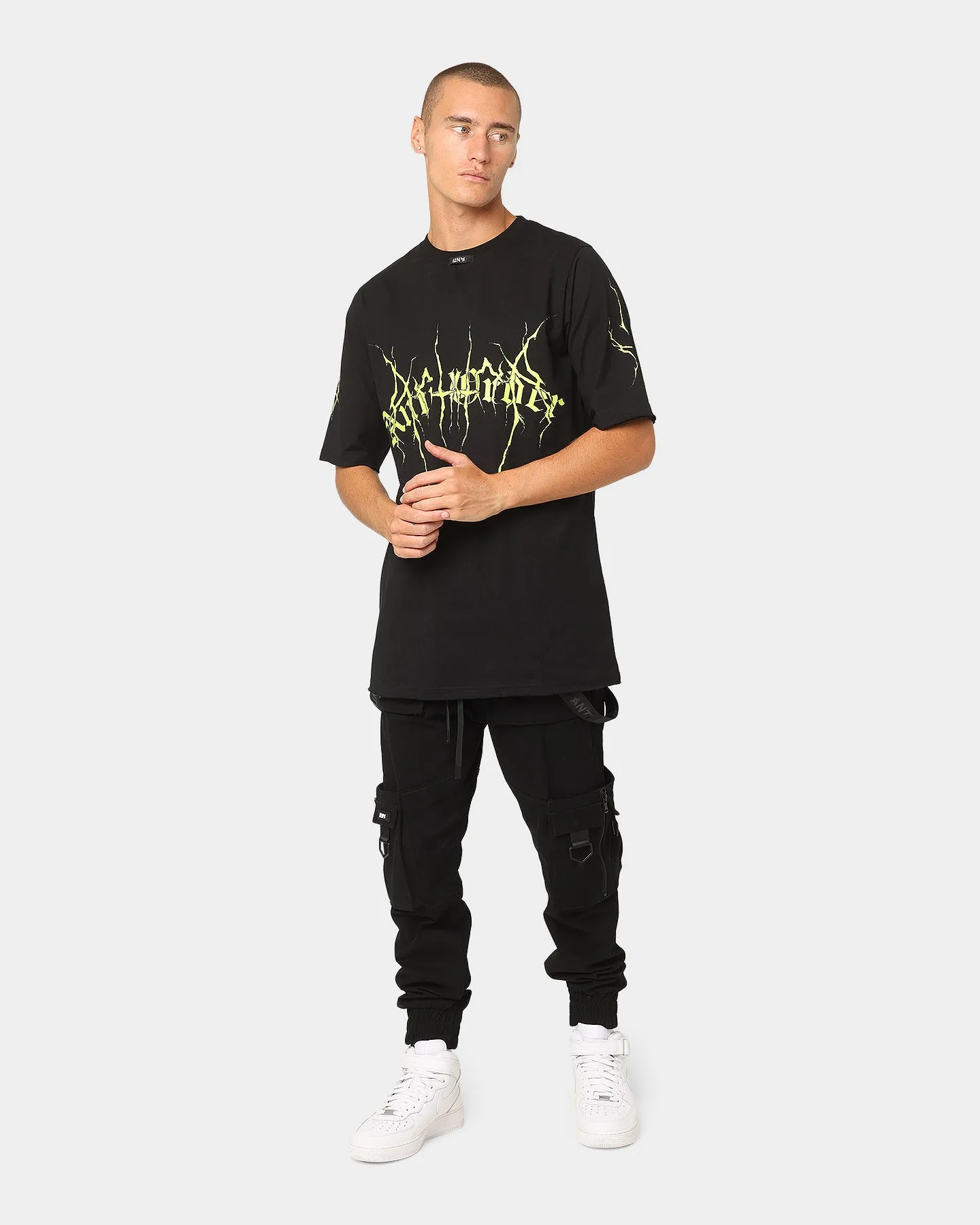 No Shrink Fabric The Anti Order Youthquake T-Shirt Black/Green