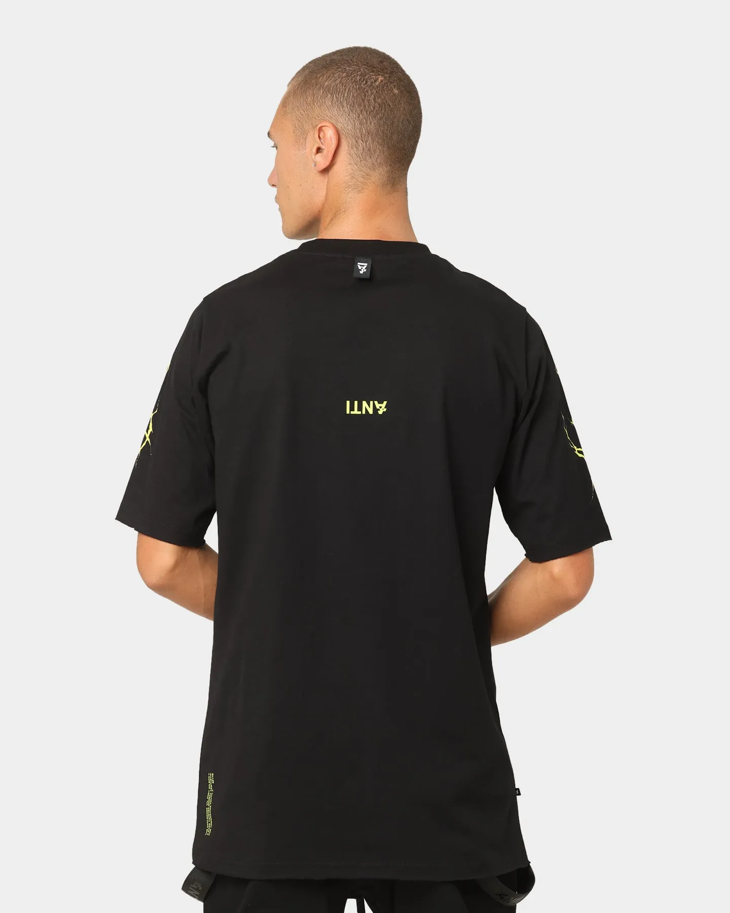Raw Edge Hem The Anti Order Youthquake T-Shirt Black/Green
