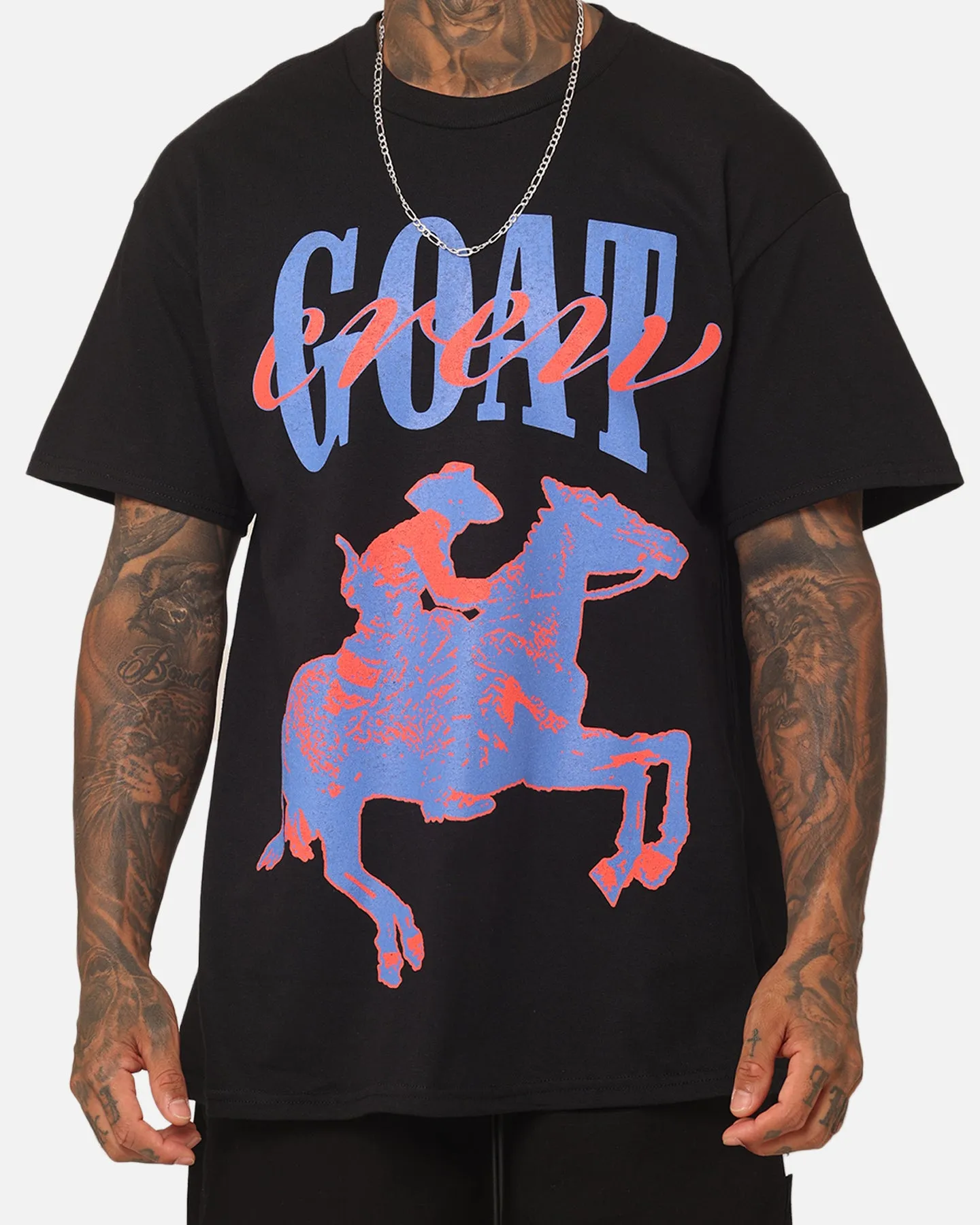 Cozy Vibe Goat Crew The Night Show T-Shirt Black