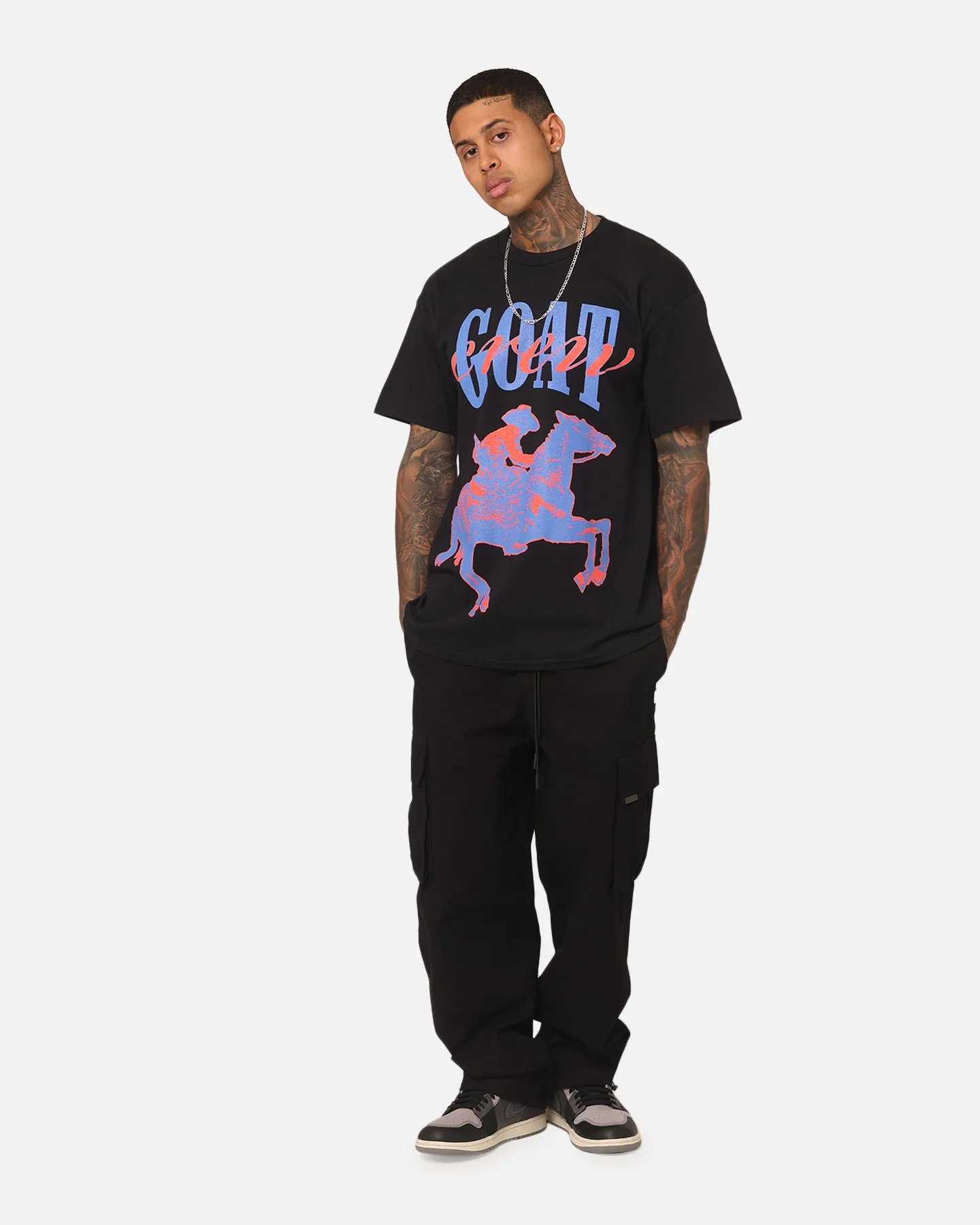 Chic Style Goat Crew The Night Show T-Shirt Black