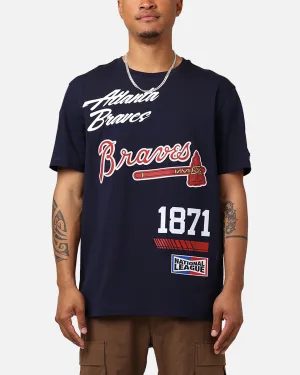 Pro Standard Atlanta Braves Fast Lane SJ T-Shirt Midnight Navy Sporty Style Hygroscopic Fiber