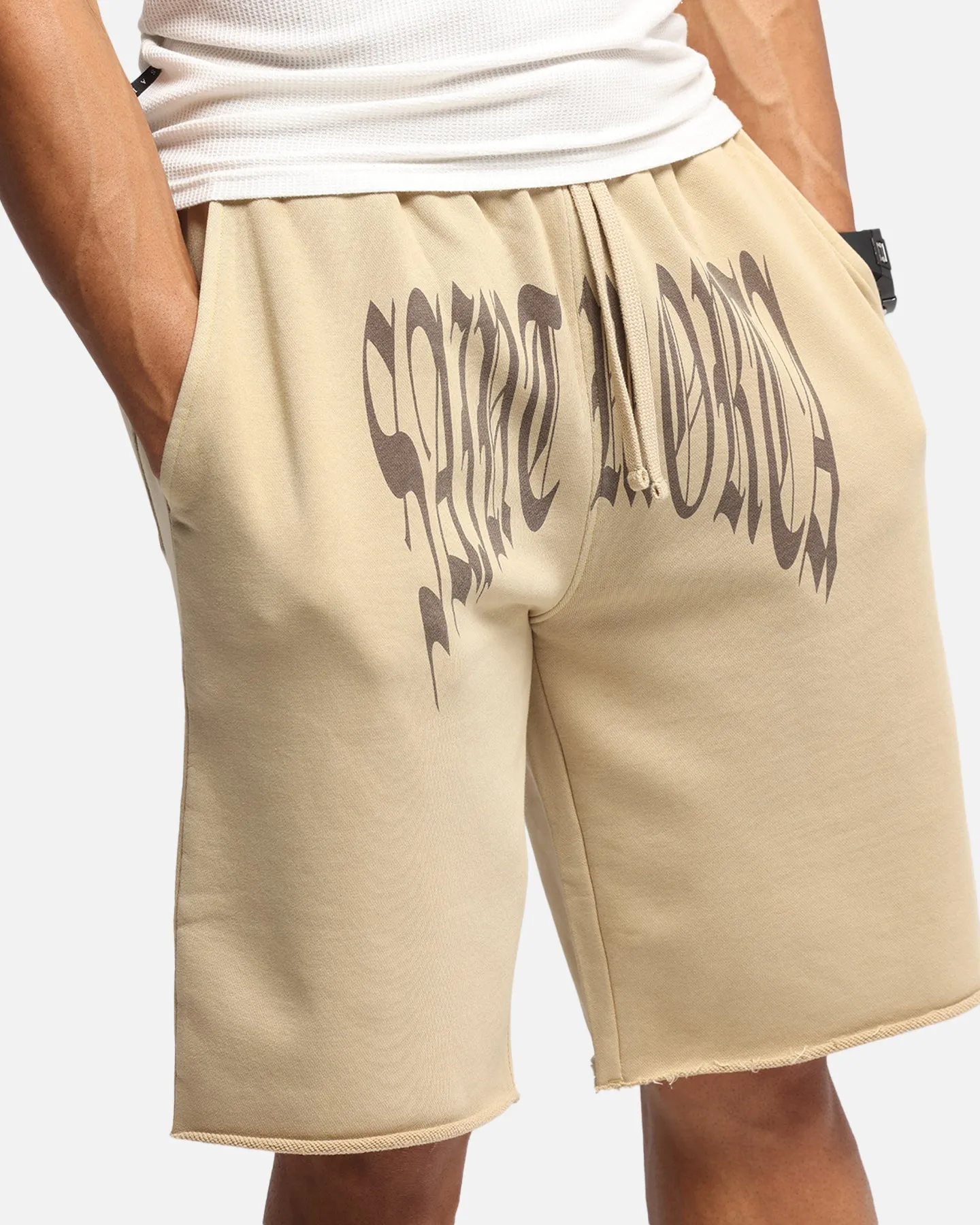 Contoured Cuff Design Quick Movement Saint Morta Vill Park Sweat Shorts Pigment Stone