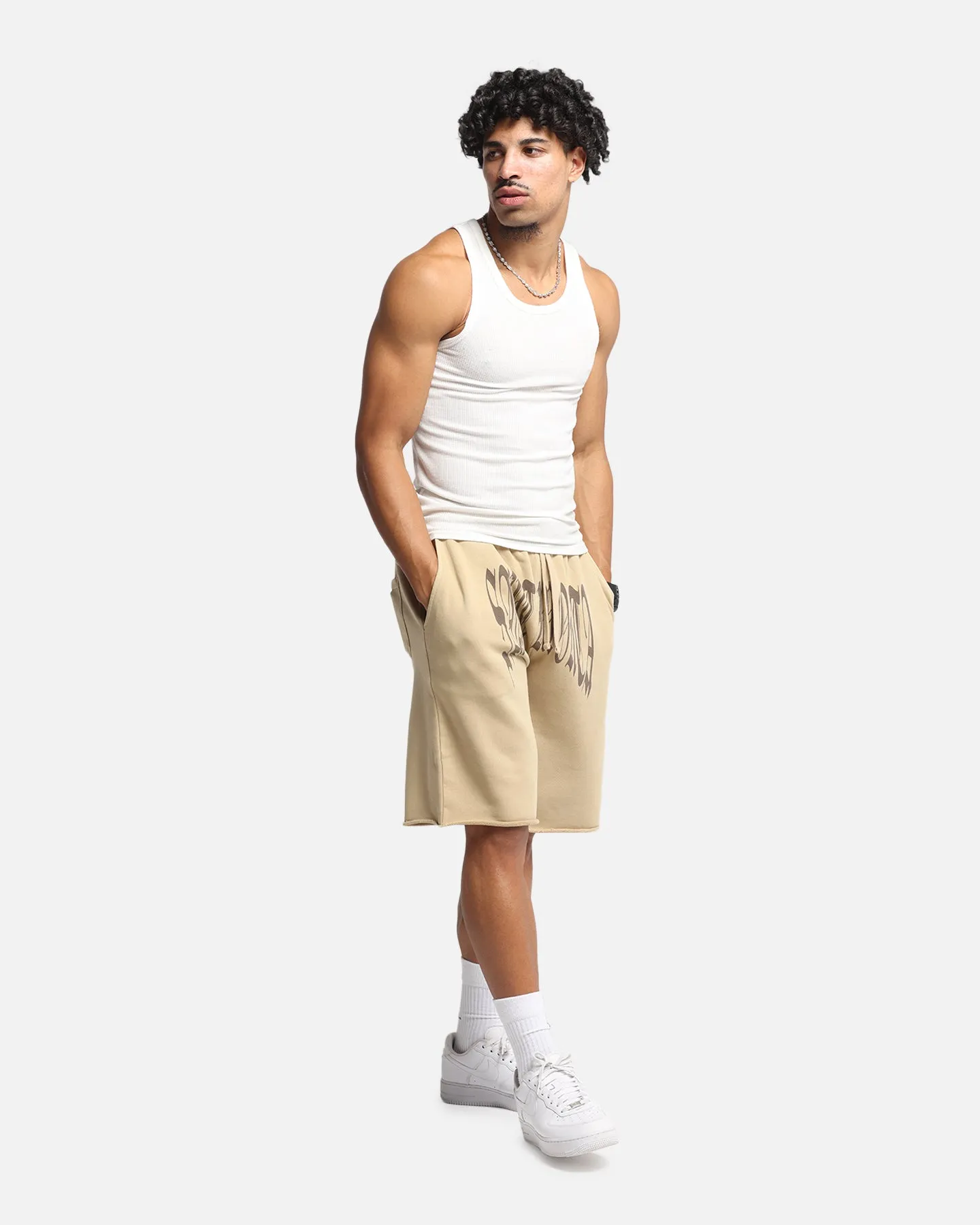 Saint Morta Vill Park Sweat Shorts Pigment Stone Bold Statement Non Slip Inner Grip