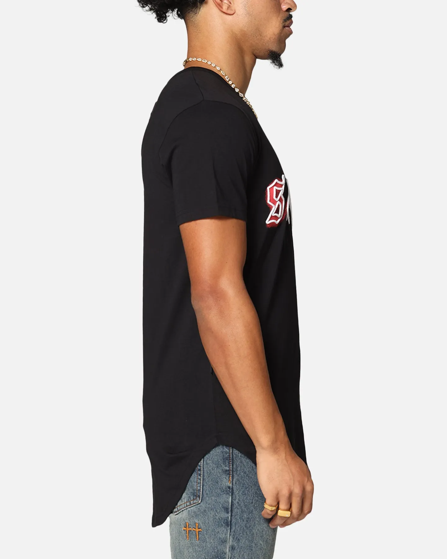 Saint Morta Cambronne El Duplo SS Tee Black/Red Animal print wildness
